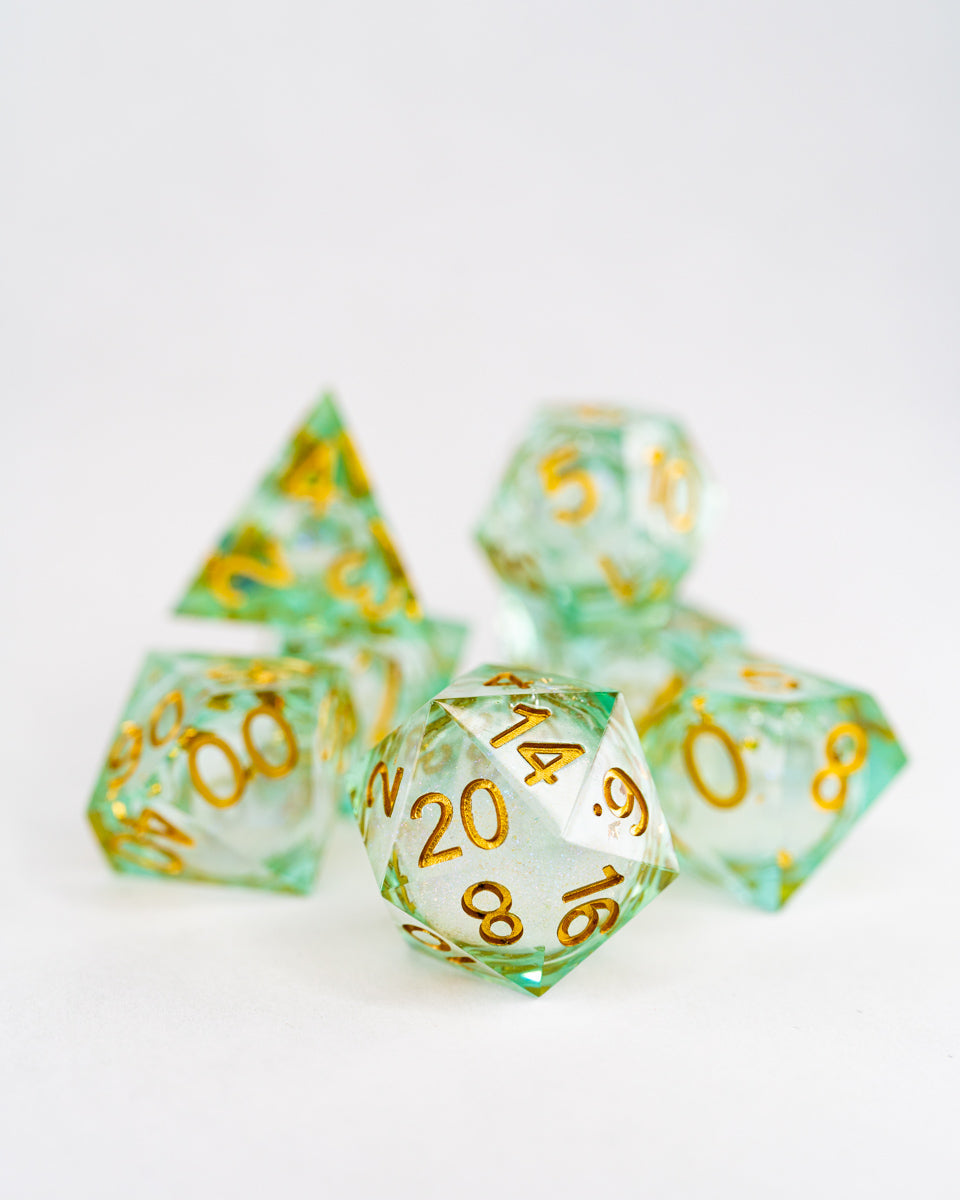Druidcraft | 7 Piece Liquid Core Dice Set - Emberglow Gaming