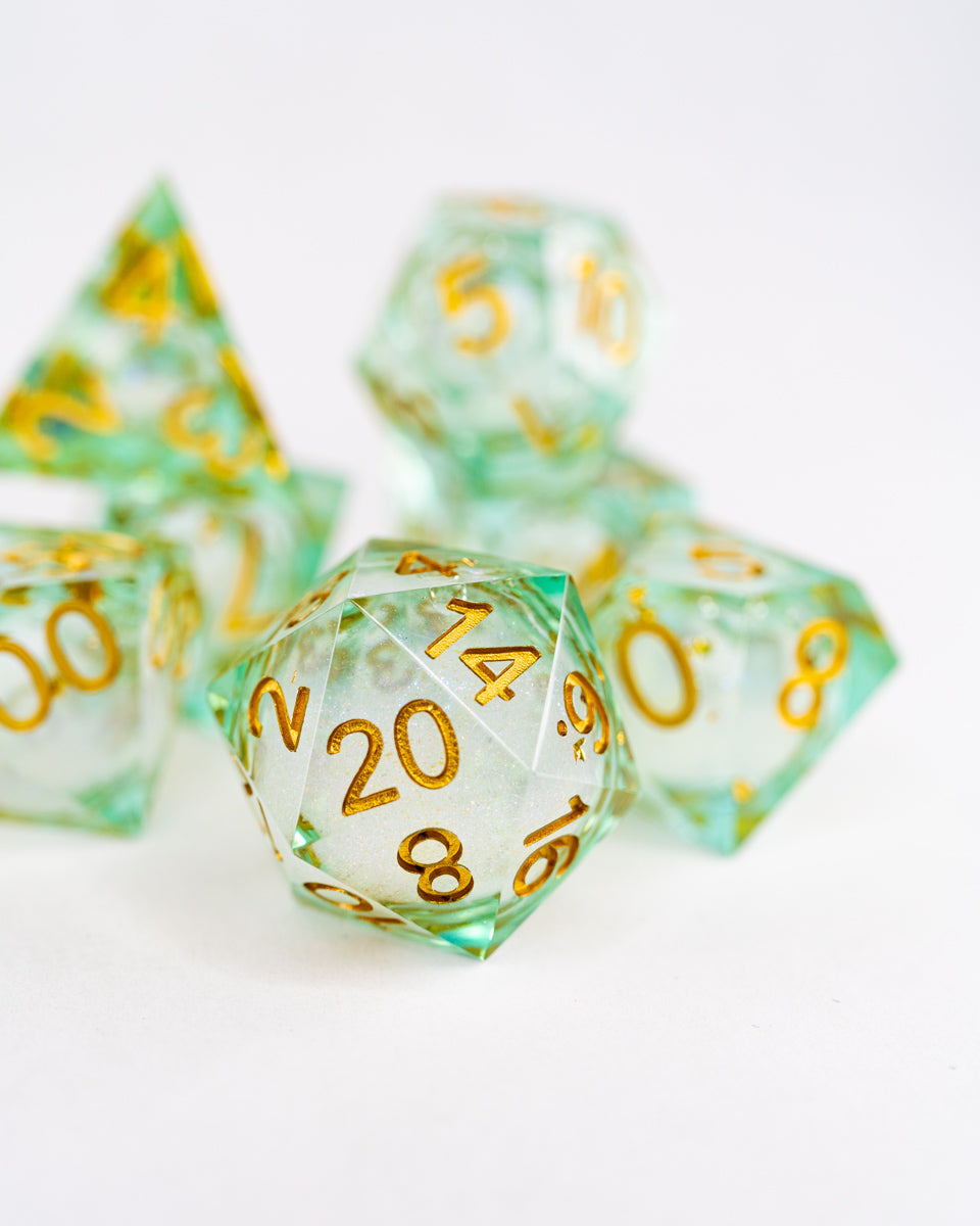 Druidcraft | 7 Piece Liquid Core Dice Set - Emberglow Gaming