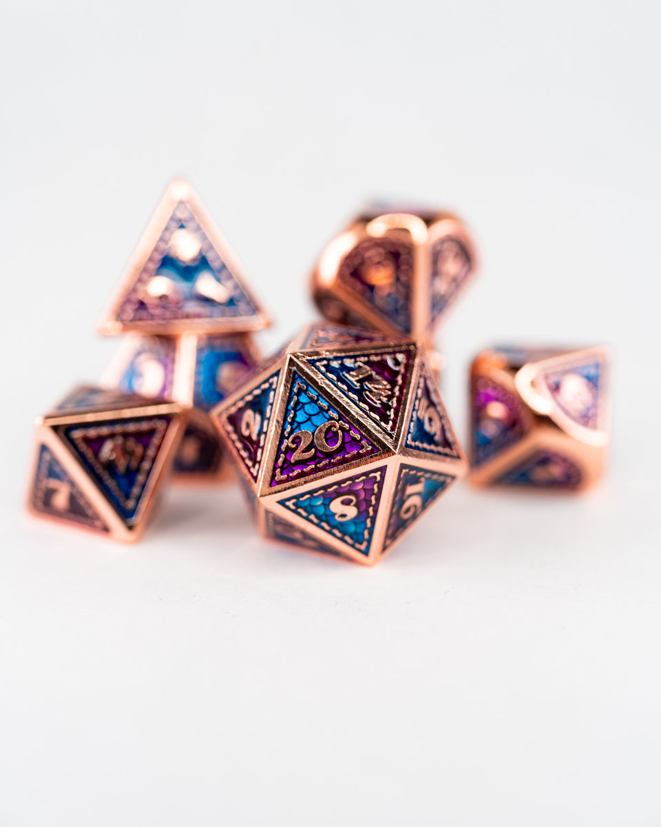 Leyline Anchor | 7 Piece Metal Dice Set - Emberglow Gaming