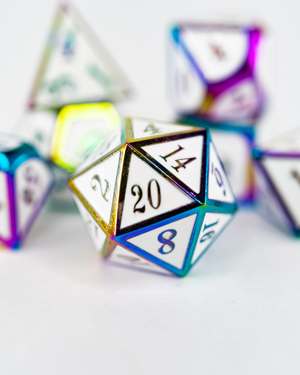 Zirah | 7 Piece Metal Dice Set - Emberglow Gaming