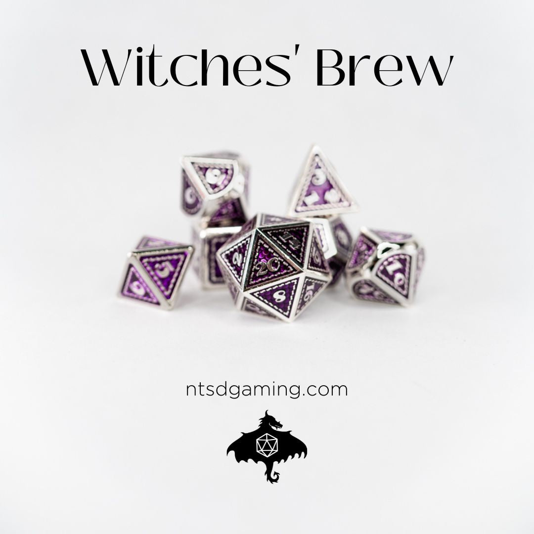 Witches Brew | 7 Piece Metal Dice Set - Emberglow Gaming