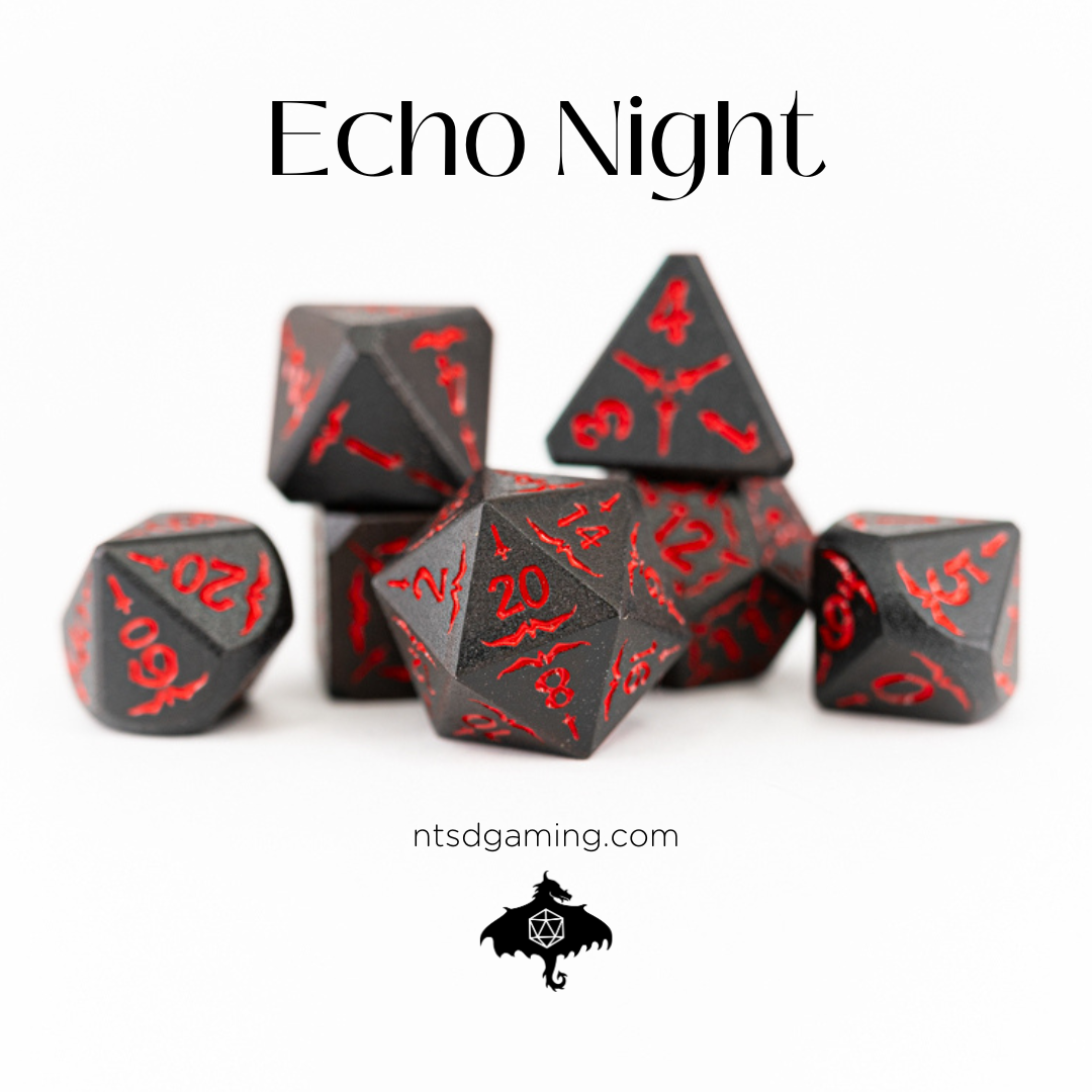 Echo Knight | 7 Piece Metal Dice Set - Emberglow Gaming