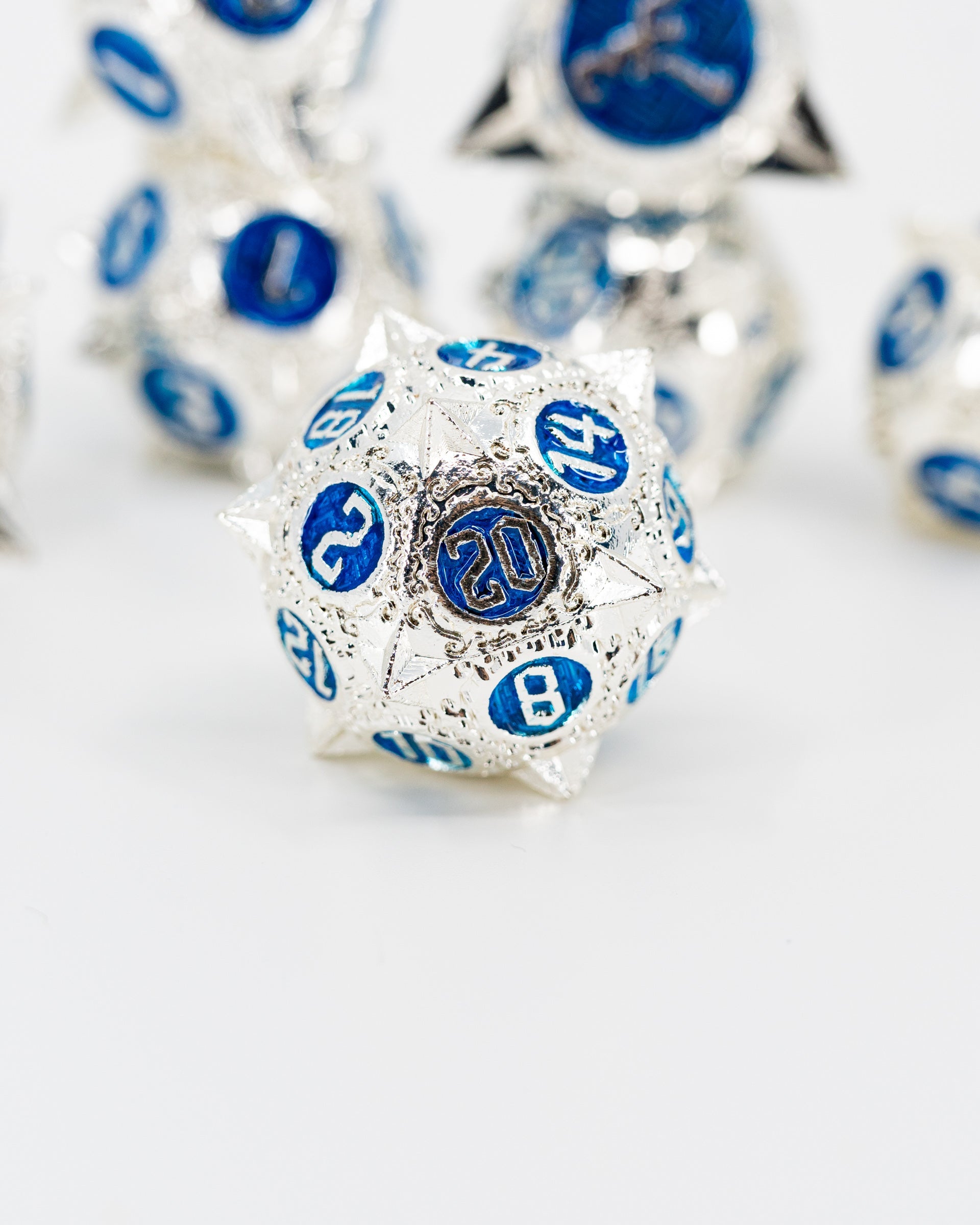 The Captain's Laws | 7 Piece Metal Dice Set - Emberglow Gaming