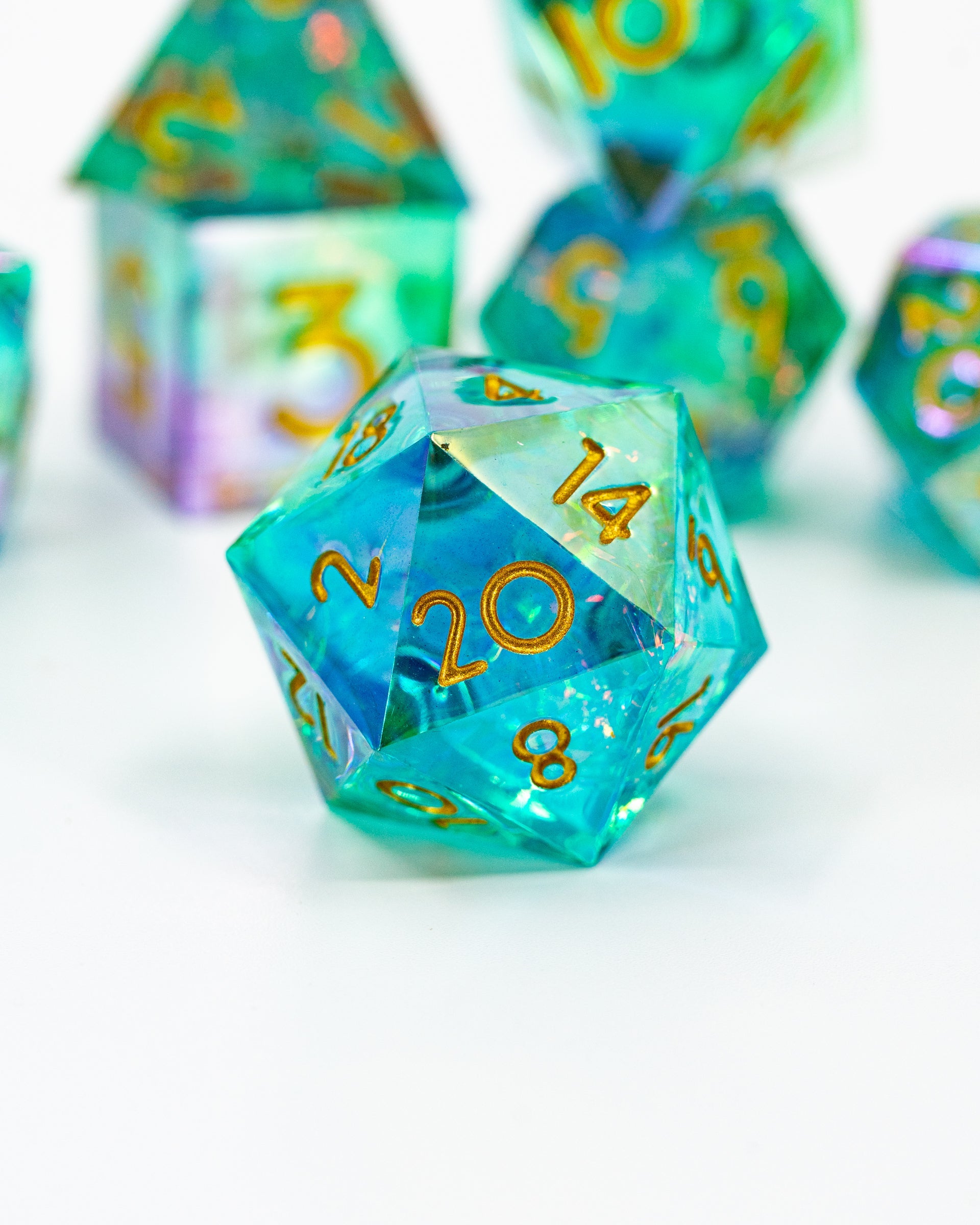 Sea Glass | 7 Piece Sharp Edge Set - Emberglow Gaming