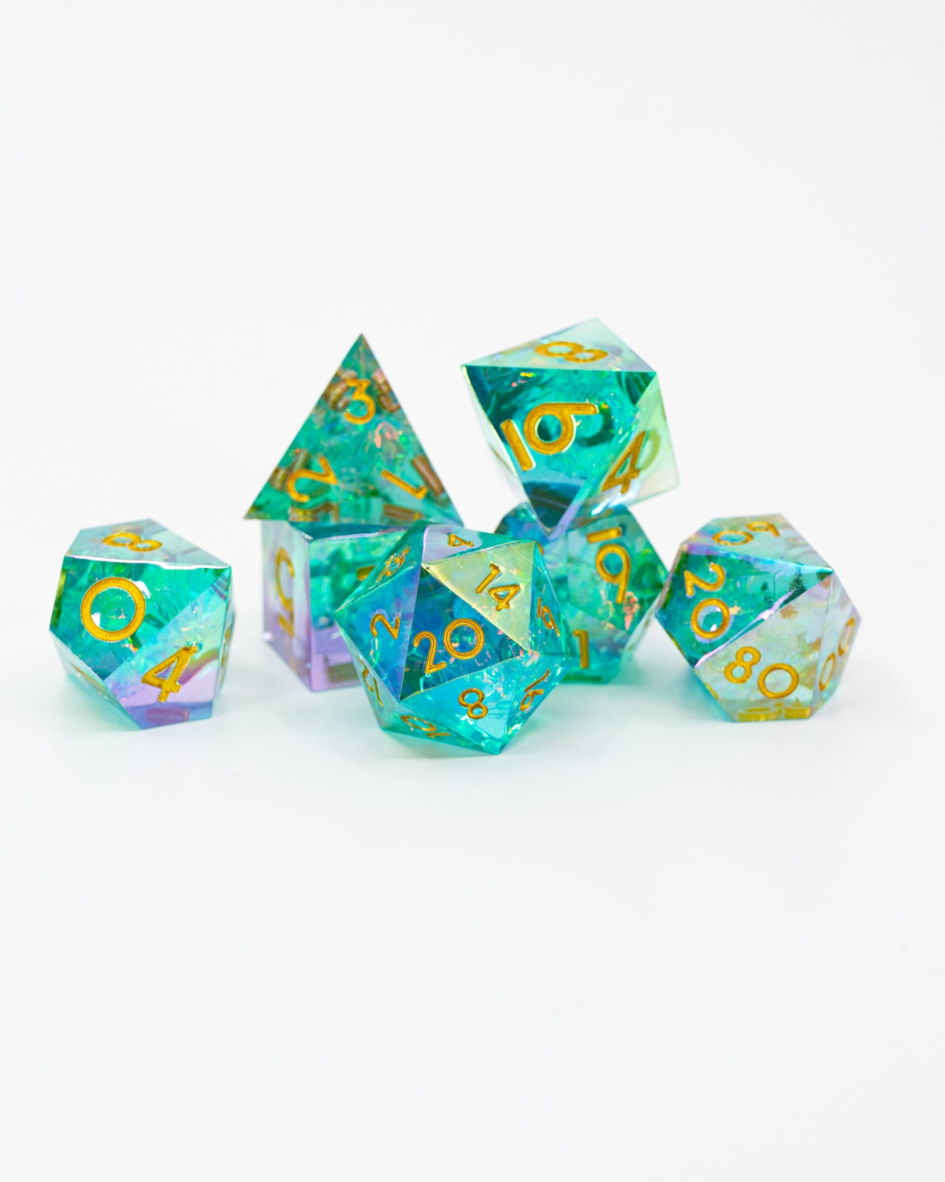 Sea Glass | 7 Piece Sharp Edge Set - Emberglow Gaming