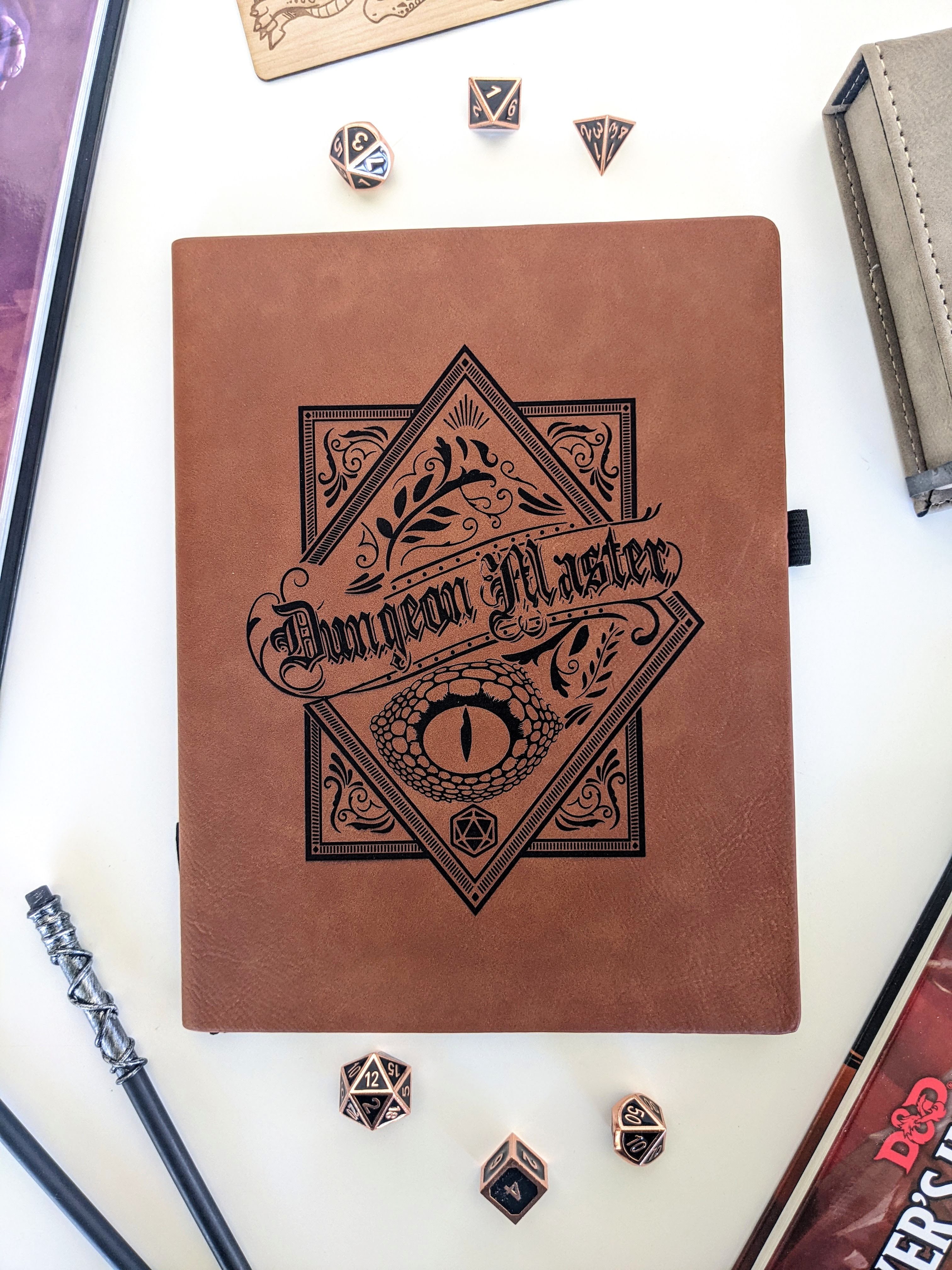 Vintage Dungeon Master | Vegan Leather Journal - Emberglow Gaming