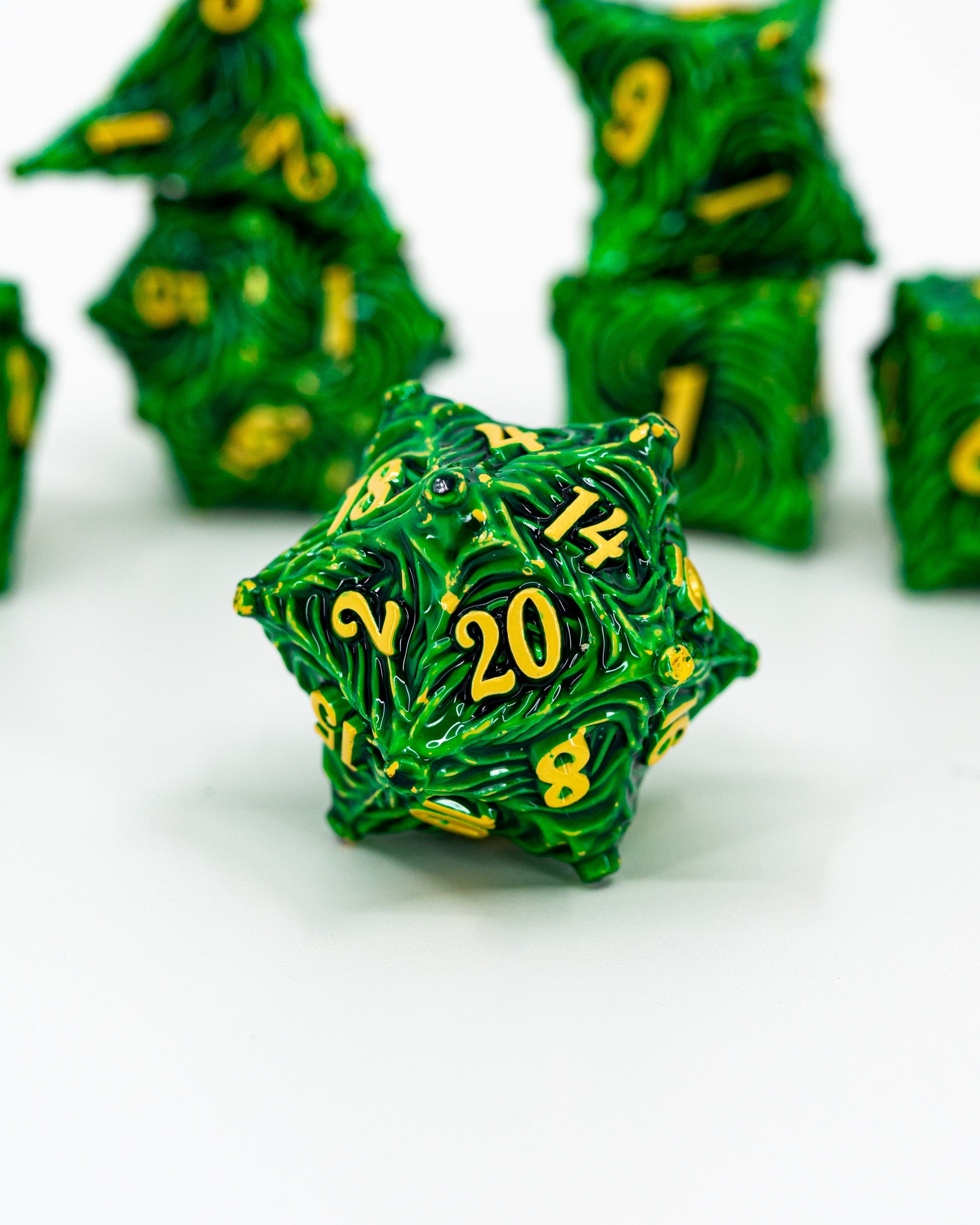 Chrysalis | 7 Piece Metal Dice Set - Emberglow Gaming