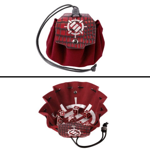 Dados de esmalte con bolsa con cordón