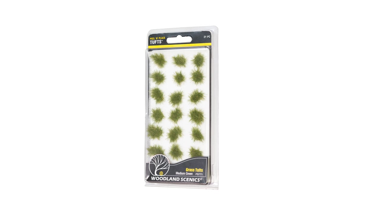 Woodland Scenics: Peel 'N' Place Tufts - Grass Tufts Medium Green