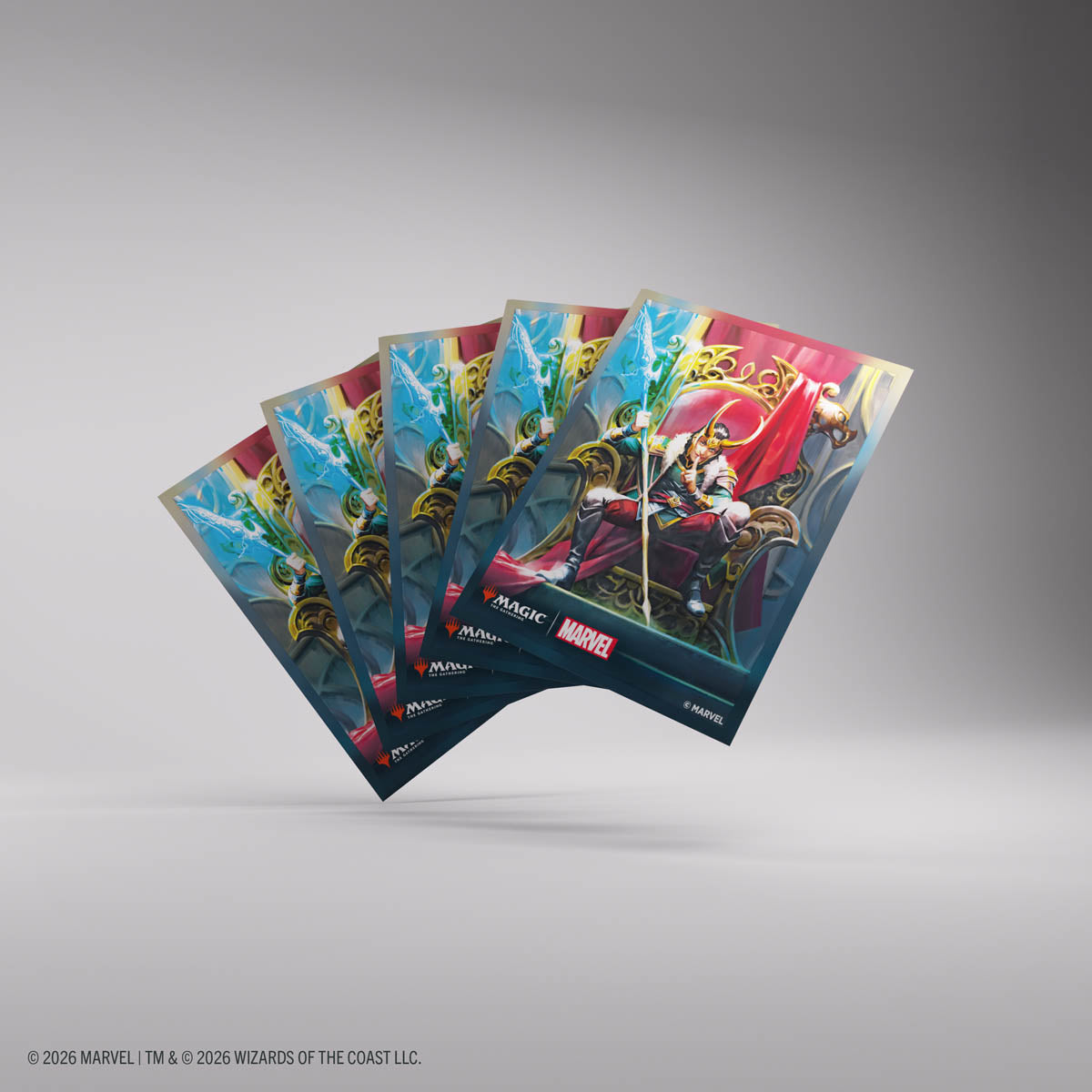 Gamegenic: Magic The Gathering: Msh Marvel Super Heroes: Premium Art Sleeves: Loki And Doctor Doom image 3