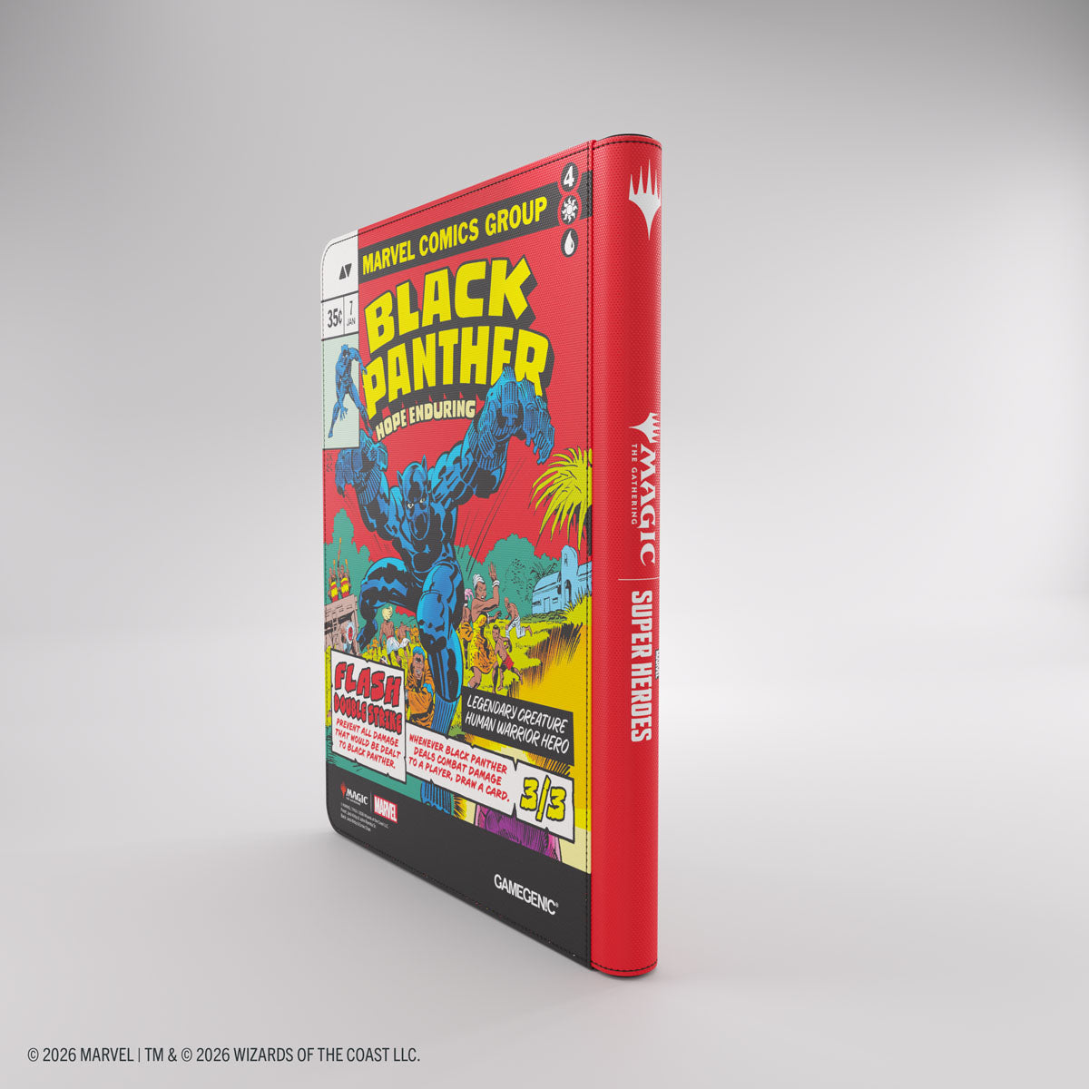 Gamegenic: Magic The Gathering: Msh Marvel Super Heroes: 18-Pocket Zip-Up Album: Captain America And Black Panther image 4