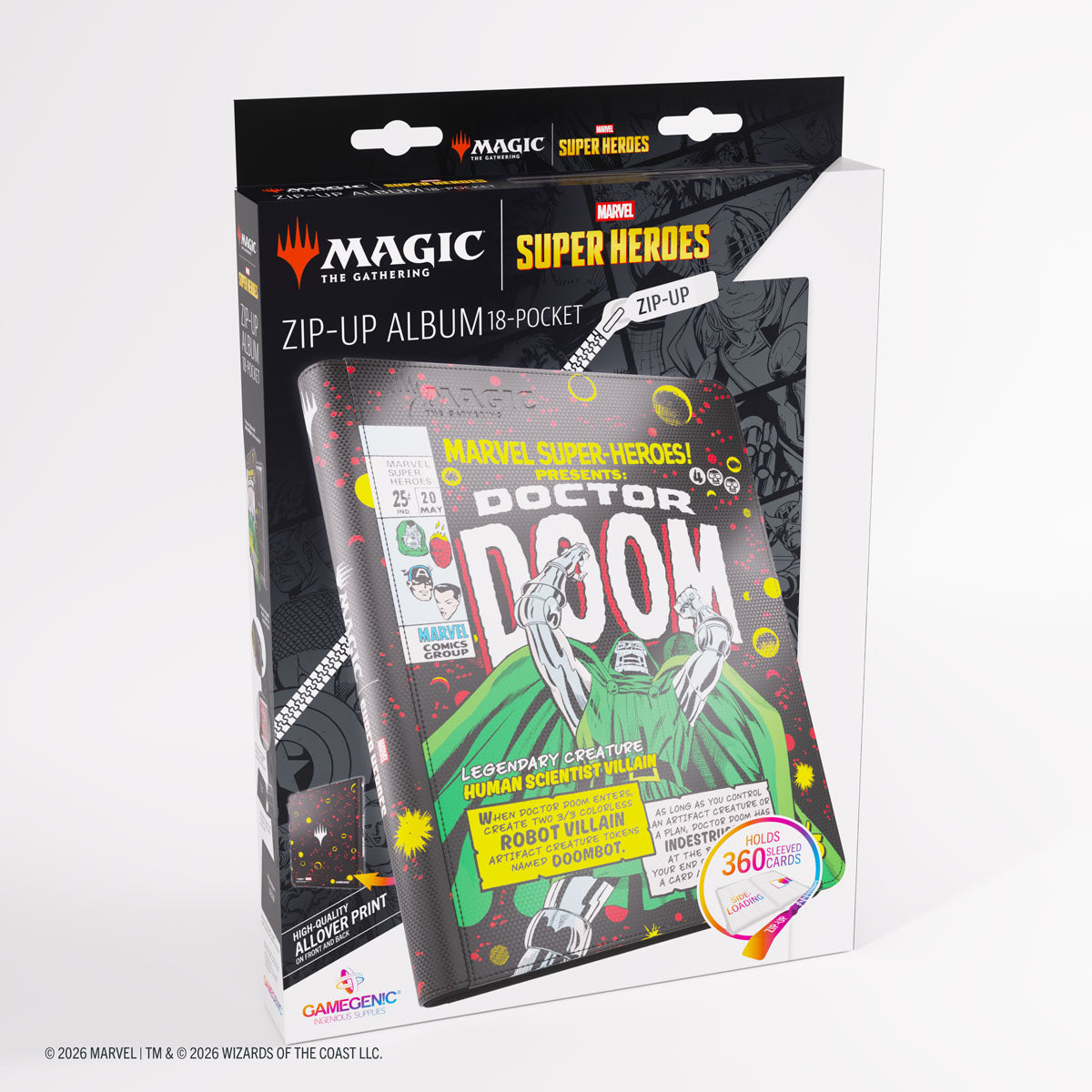 Gamegenic: Magic The Gathering: Msh Marvel Super Heroes: 18-Pocket Zip-Up Album: Doctor Doom And Spider-Man image 12
