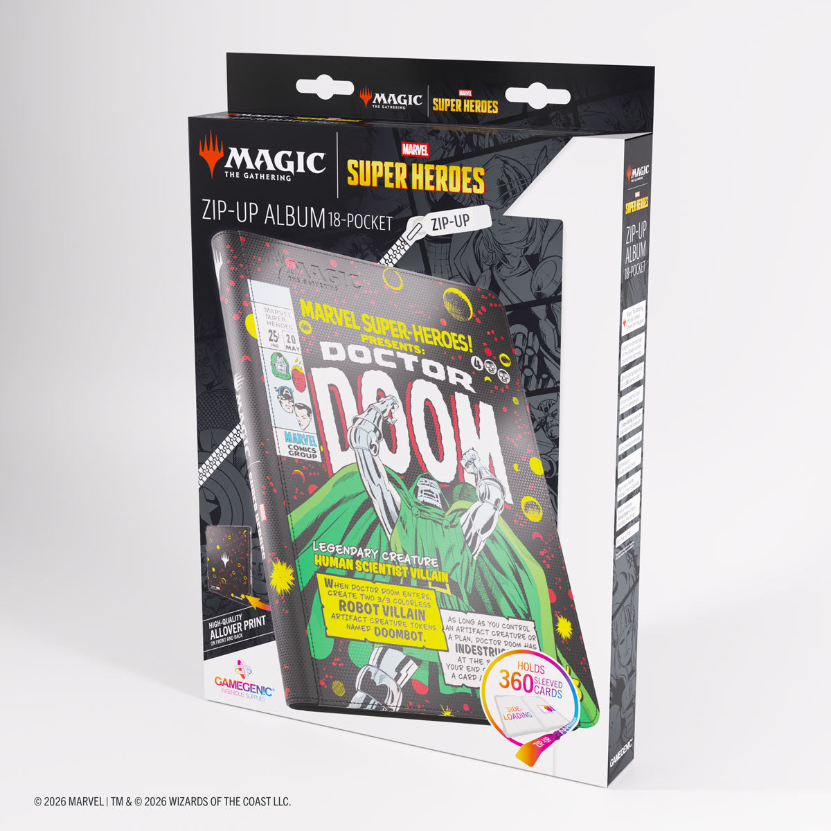 Gamegenic: Magic The Gathering: Msh Marvel Super Heroes: 18-Pocket Zip-Up Album: Doctor Doom And Spider-Man image 13