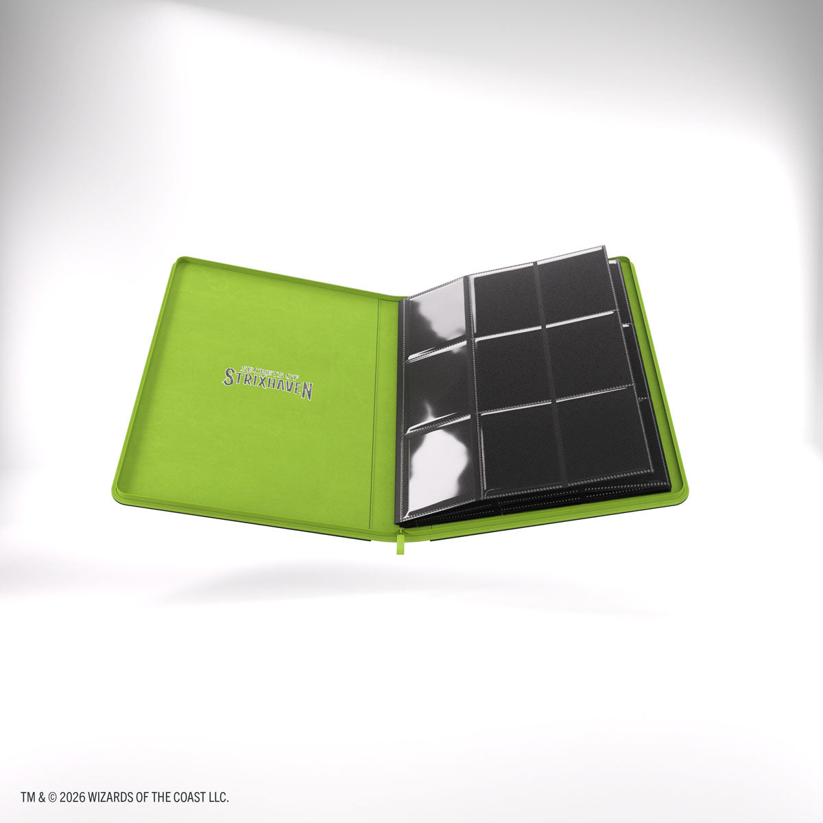 Gamegenic: Magic The Gathering: Secrets Of Strixhaven: Prime Zip-Up Album 18-Pocket: Black And Green