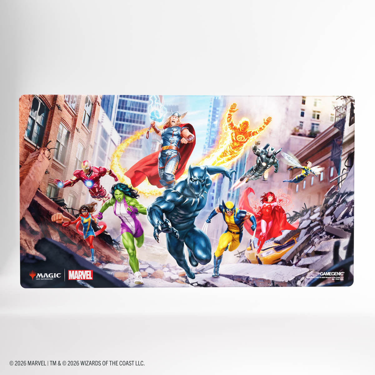 Gamegenic: Magic The Gathering: Msh Marvel Super Heroes: Shiny Playmat: Marvel Super Heroes image 1