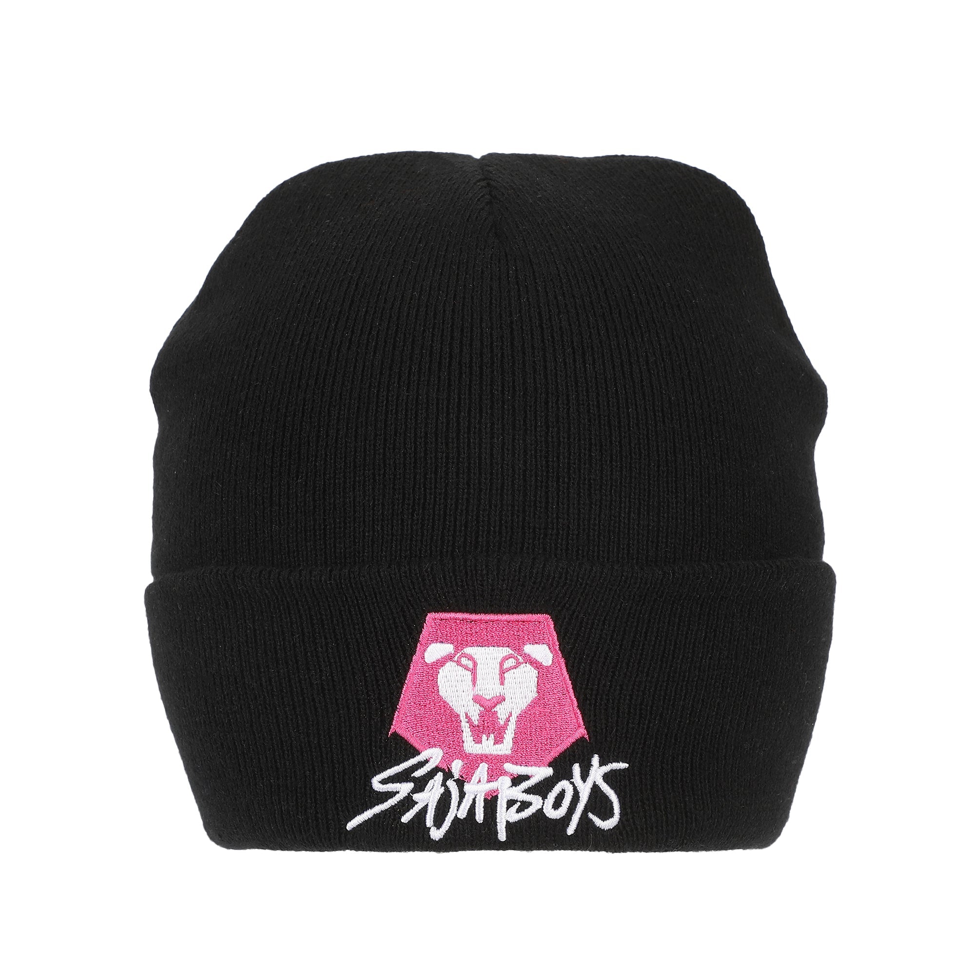 KPop Demon Hunters Saja Boys Black Cuff Knit Beanie