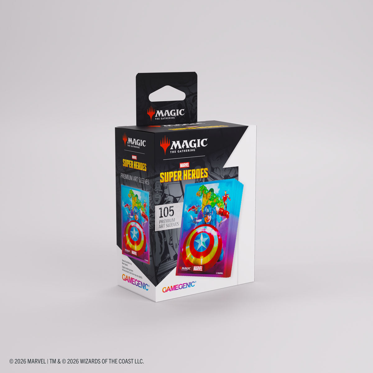 Gamegenic: Magic The Gathering: Msh Marvel Super Heroes: Premium Art Sleeves: Captain America Team Leader image 6