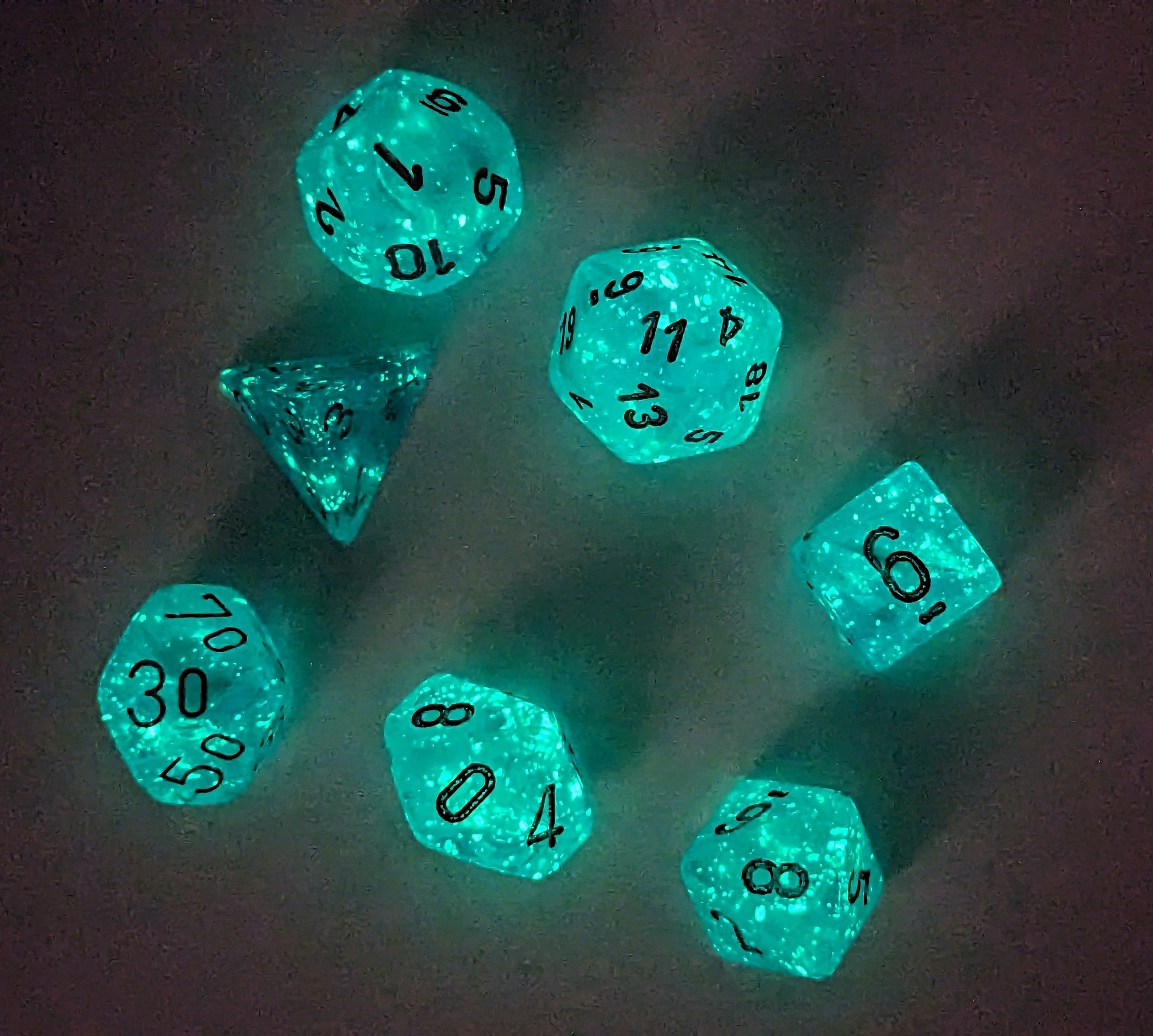 Dados: Chessex Luminary Sky/Silver