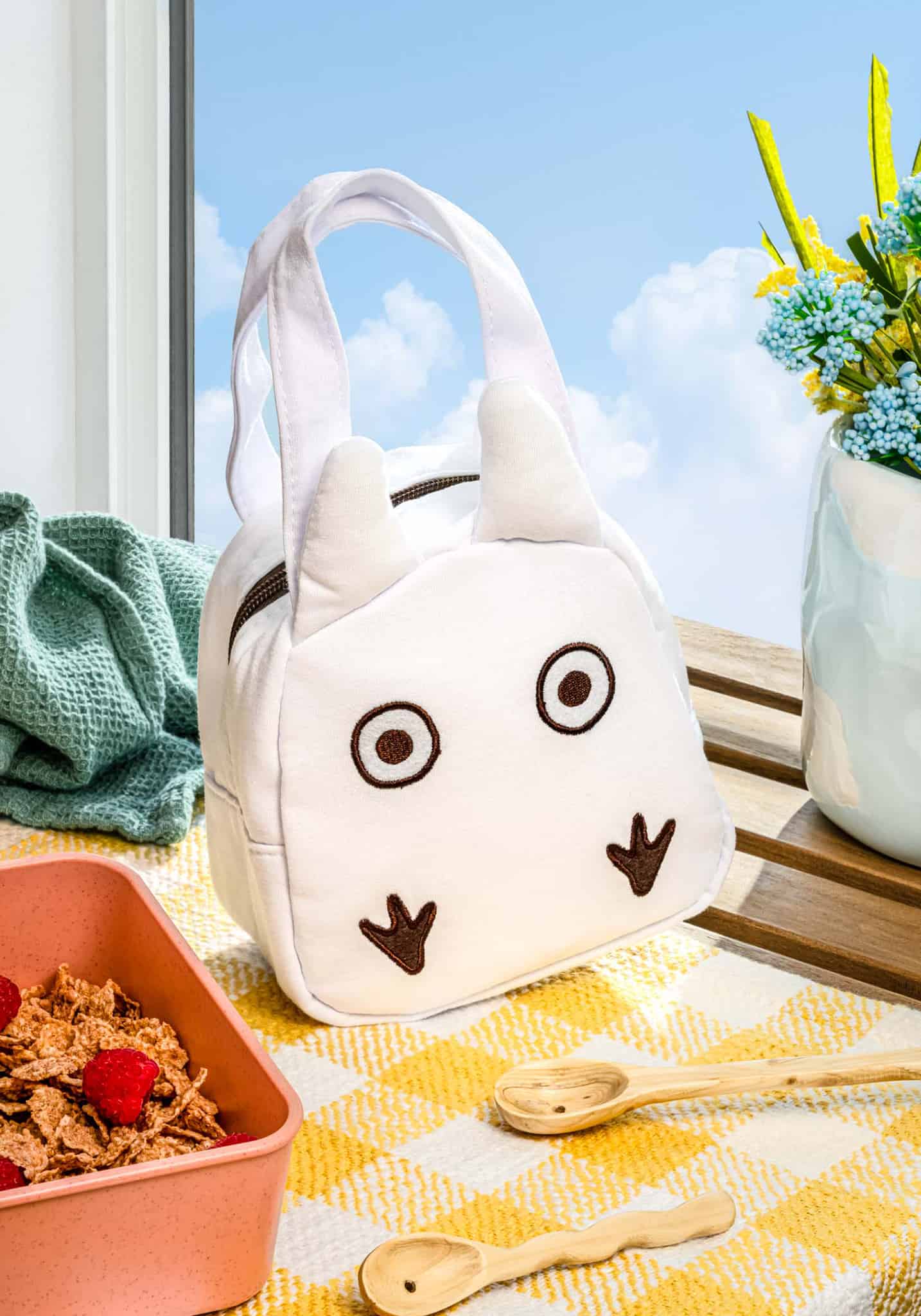 My Neighbor Totoro Die Cut Lunch Bag (White)
