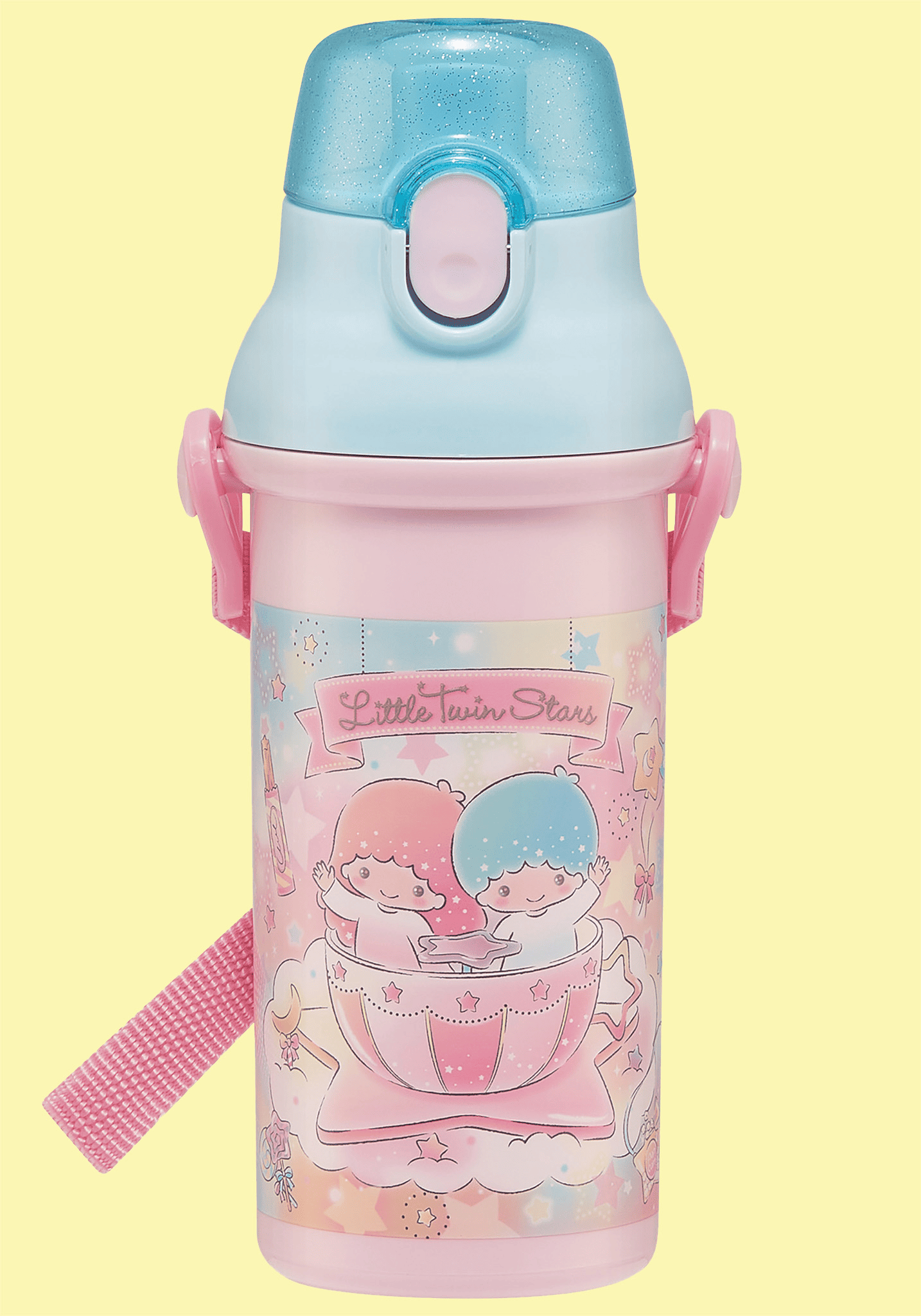 Little Twin Stars Water Bottle with Strap 16.23oz (Amusement Park)