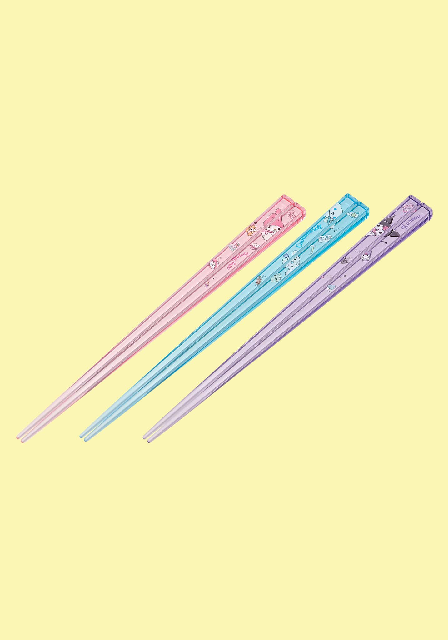 Acrylic Chopstick 3pcs Set (Sanrio Characters)