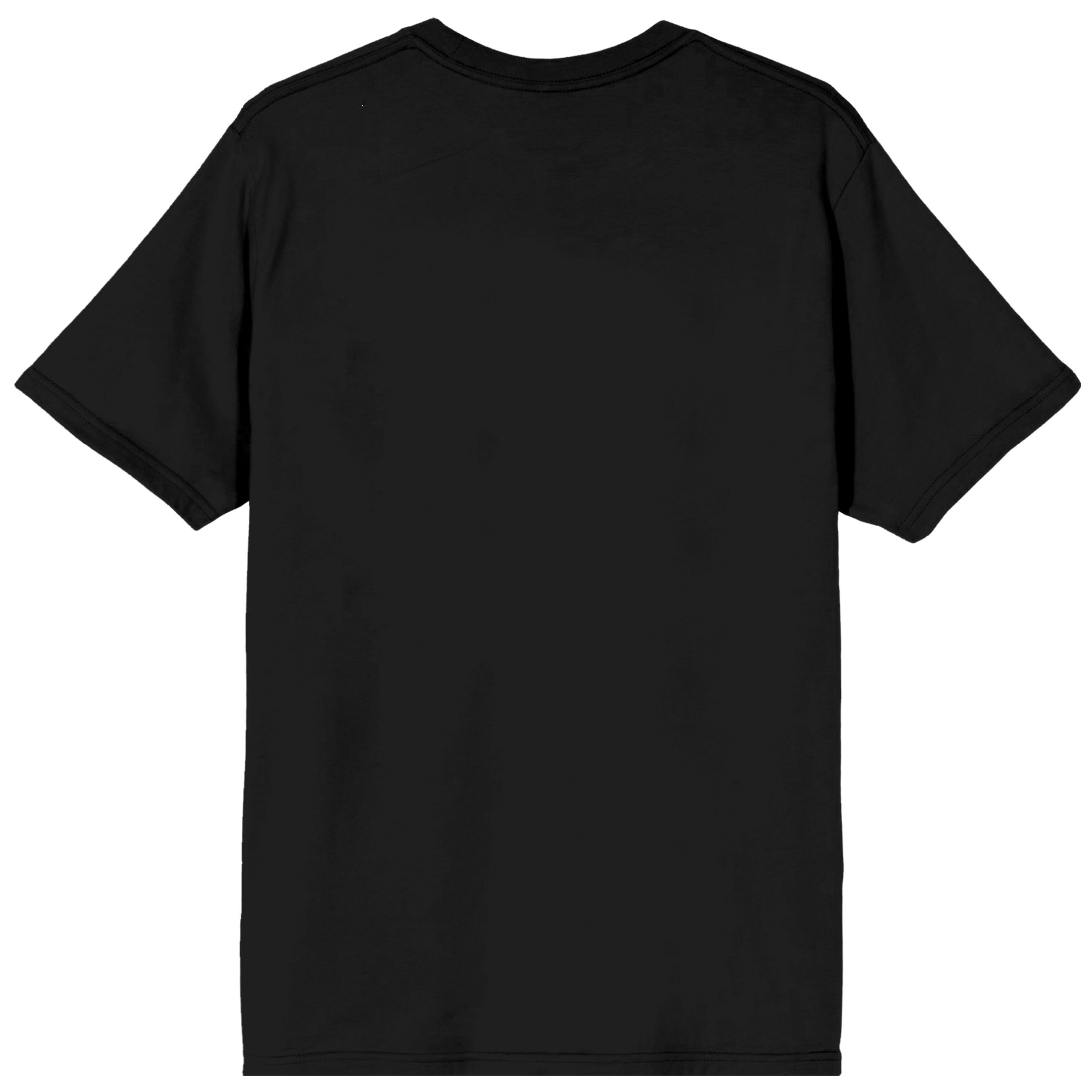 Spongebob Squarepants Neon Squares Crew Neck Short Sleeve Men's Black T-shirt