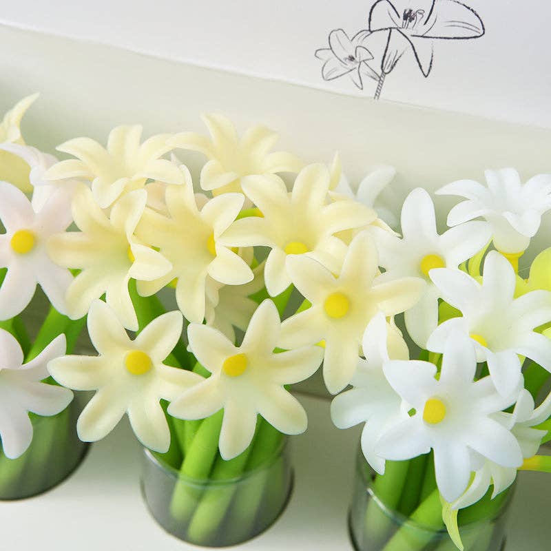 Bolígrafo de gel con forma de flor de lirio