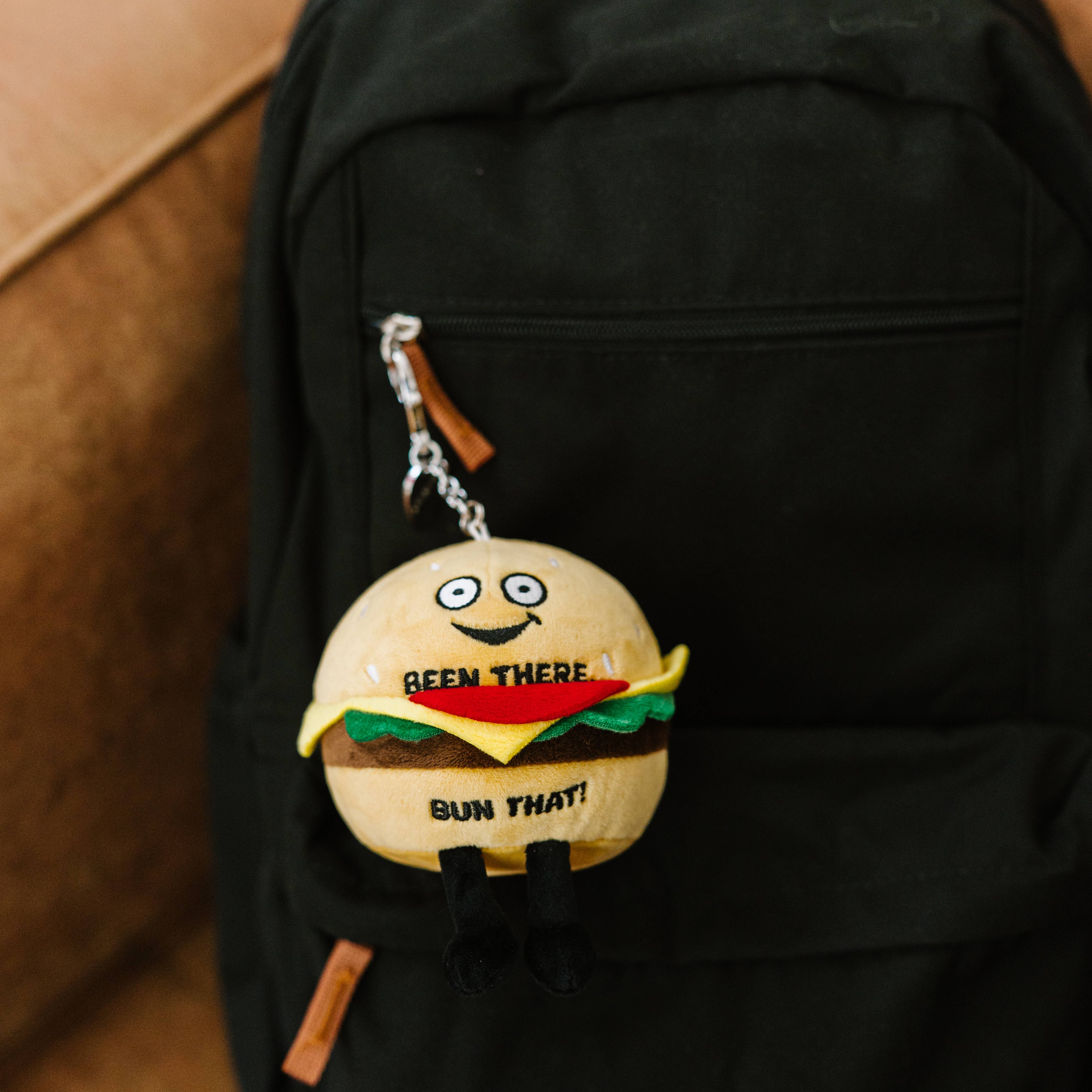 Burger Funny Plush Bag Charm Soft Cuddly Toy Cute Gift
