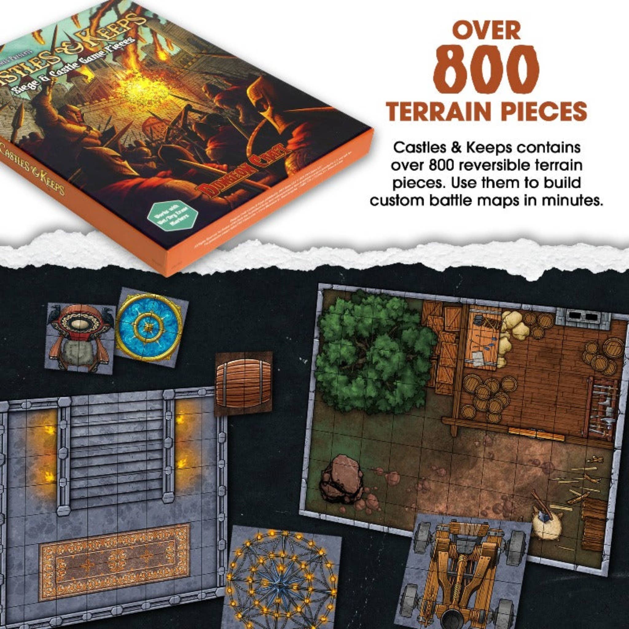 Dungeon Craft - Libro de Castillos y Fortalezas: Terreno 2D para D&D RPG