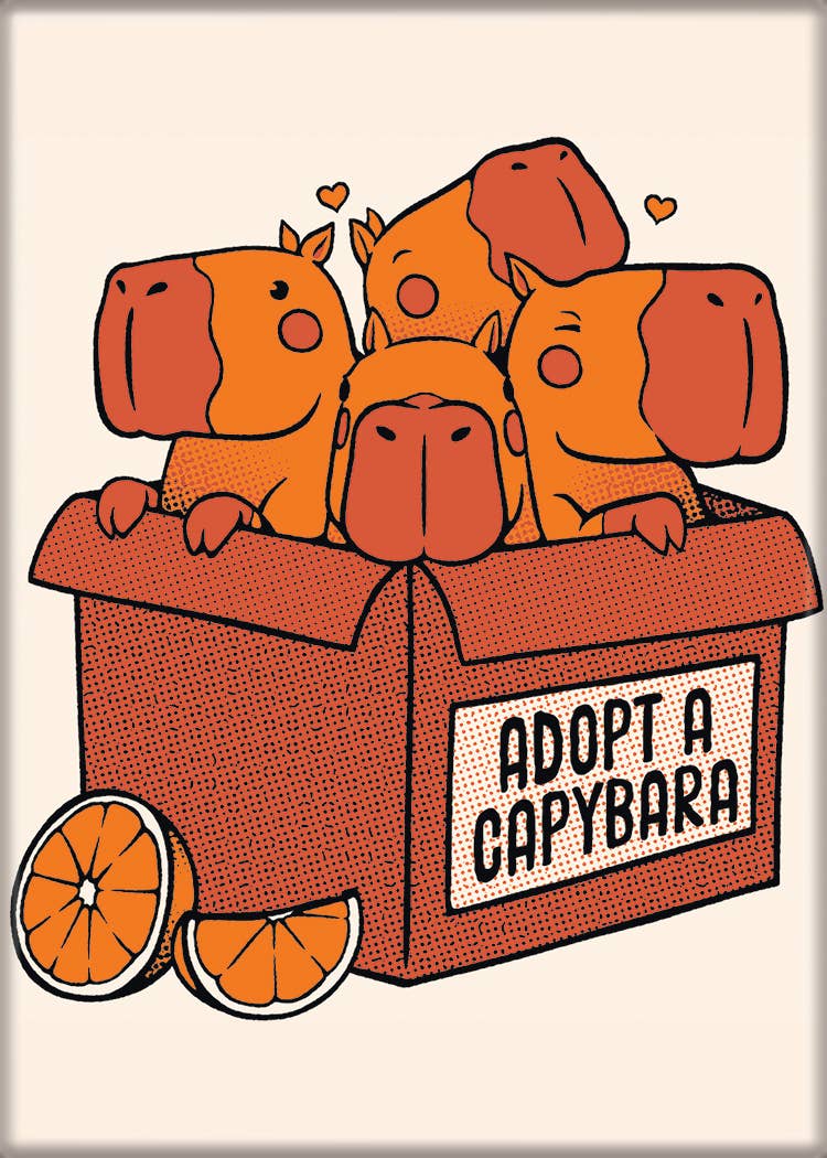 T. Fonseca Adopt A Capybara Magnet