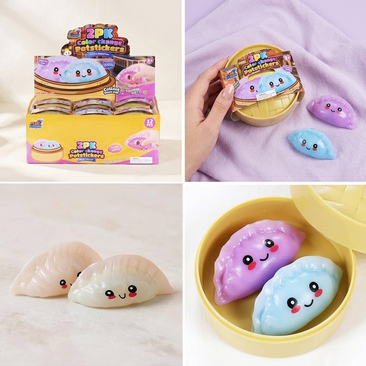 UPD SCCPS 2pc Color Change Potstickers Squishy Set - 12pcs