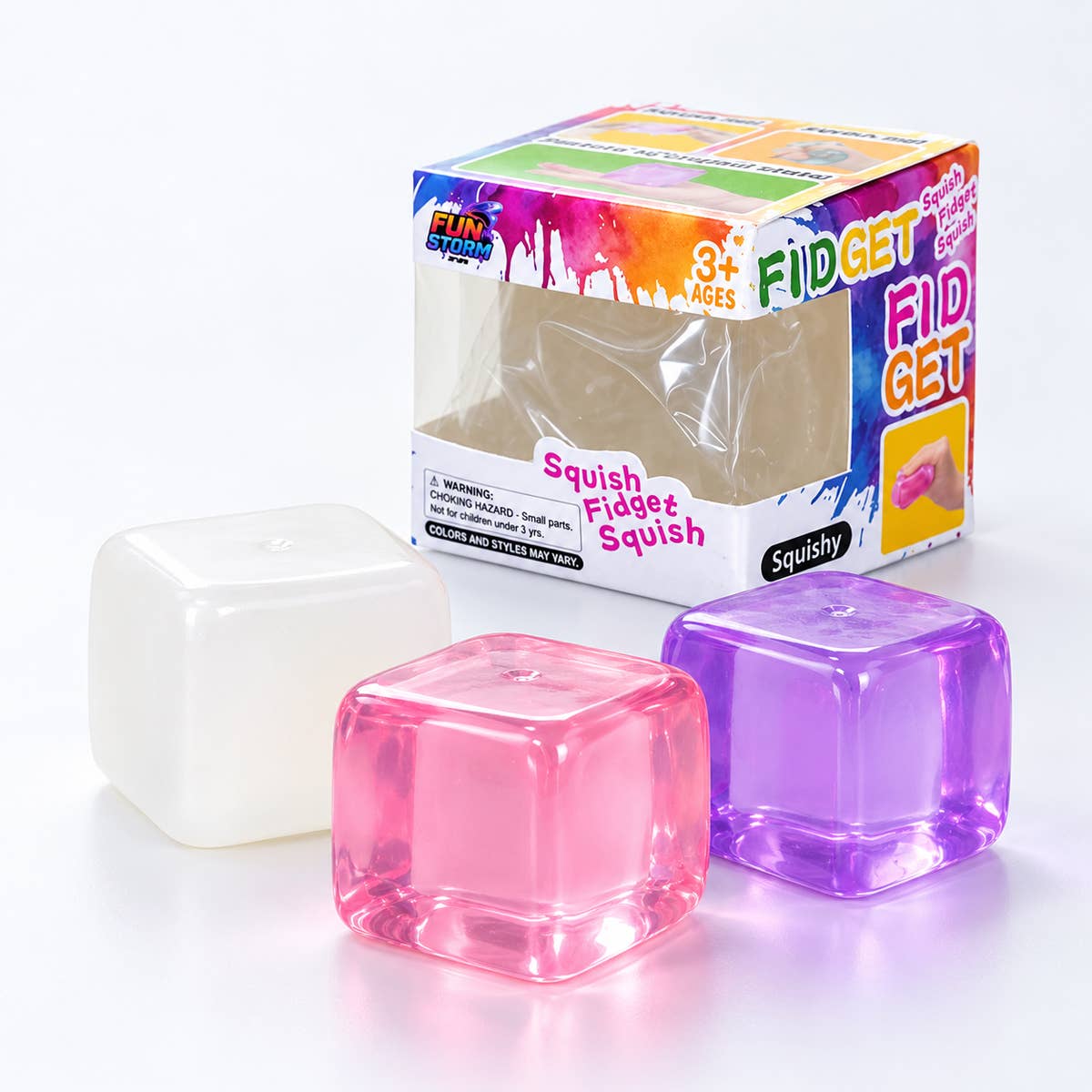 UPD CCHS Color Change Ice Cube 1.4" Fidget Squishy - 24pcs