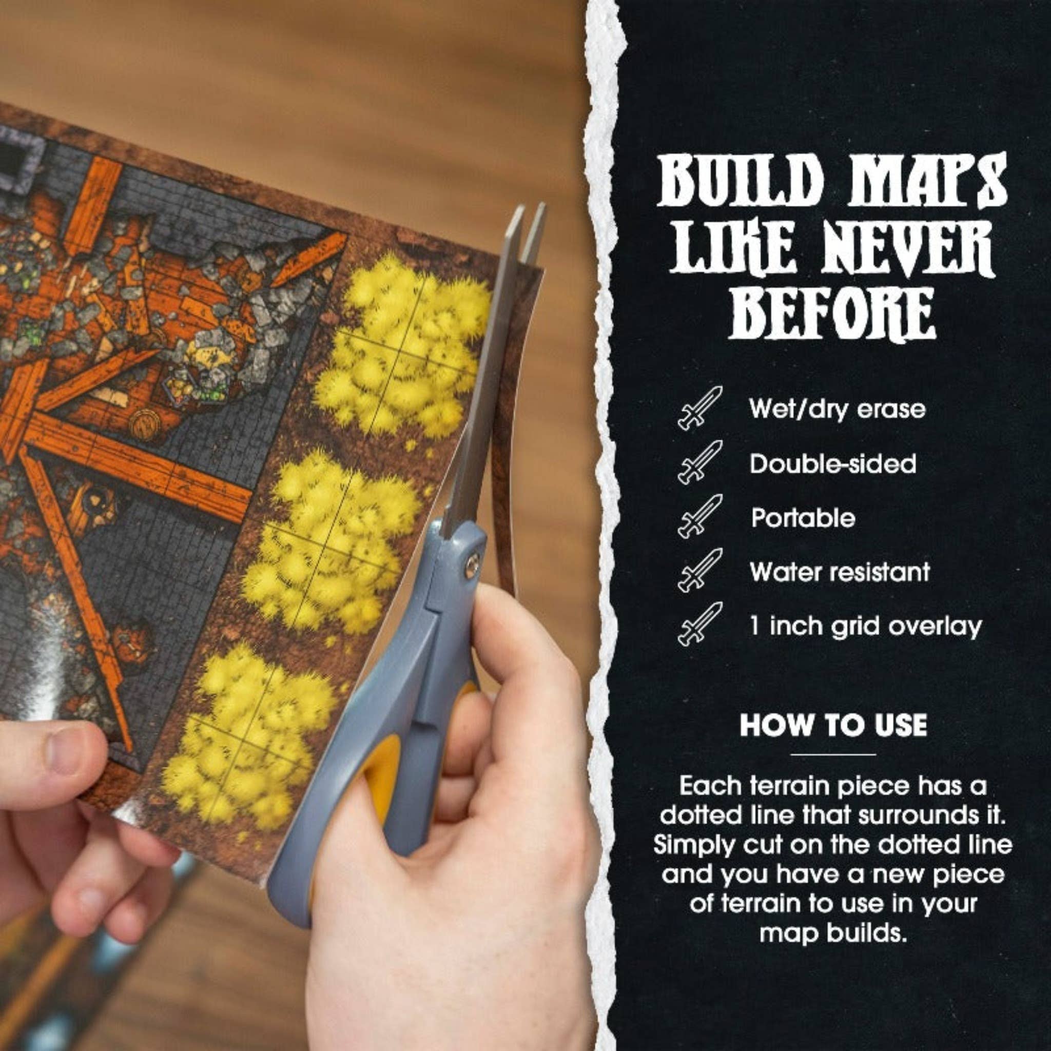 Dungeon Craft - Terreno 2D del libro Hell & High Water para DnD