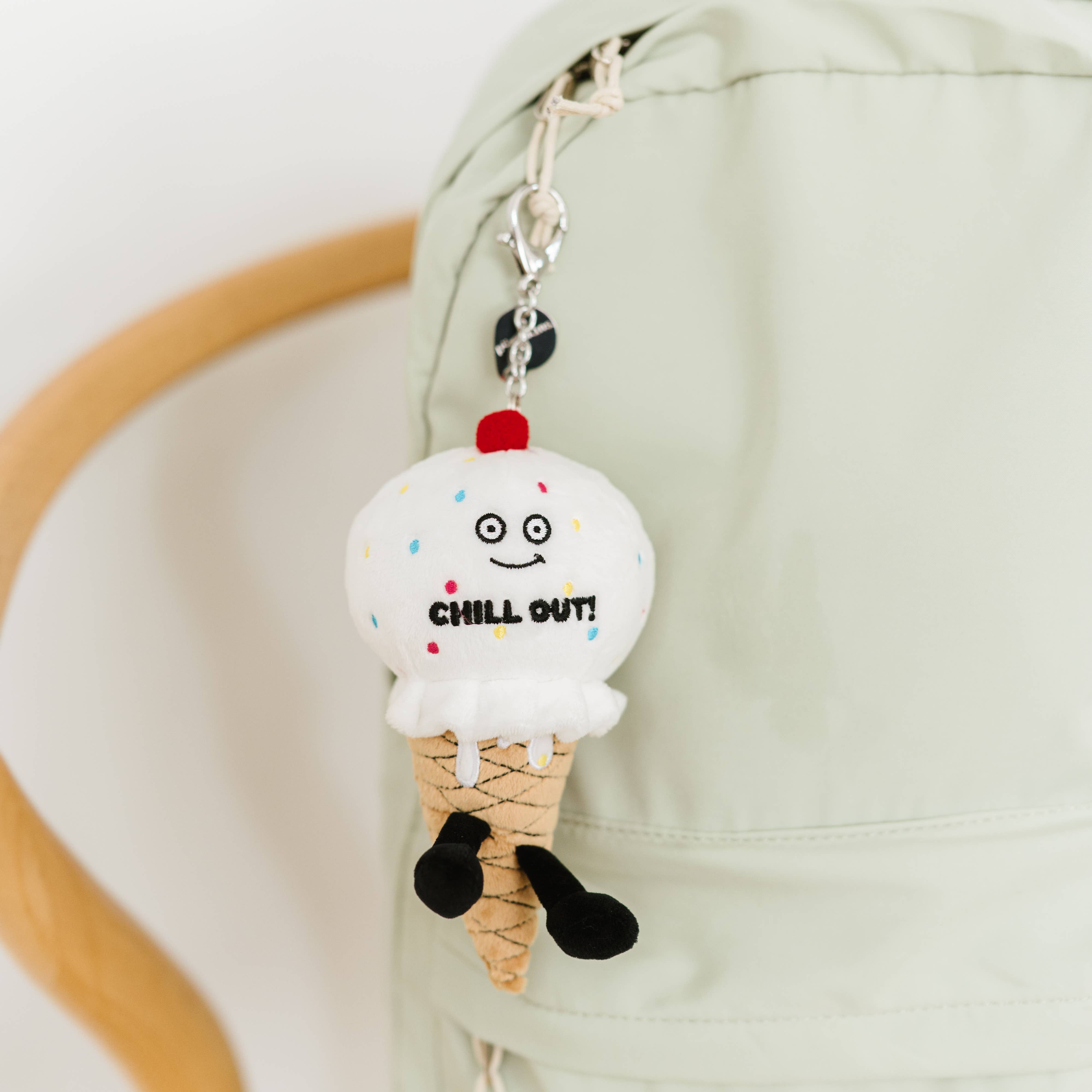 Plush Ice Cream Bag Charm Soft Cuddly Toy Funny Cute Gift