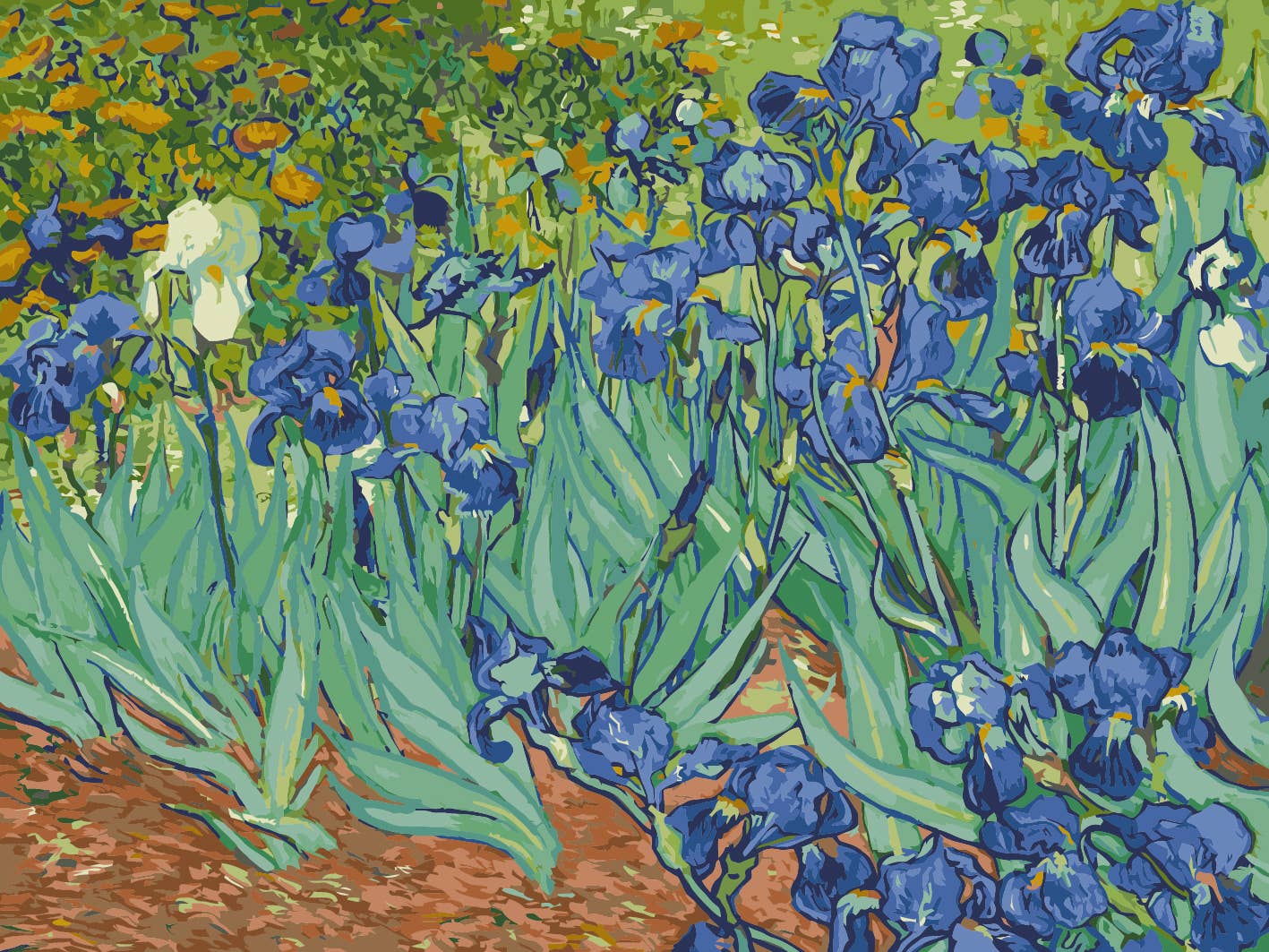 Irises, by Vincent van Gogh - Self-care Paint by Numbers kit