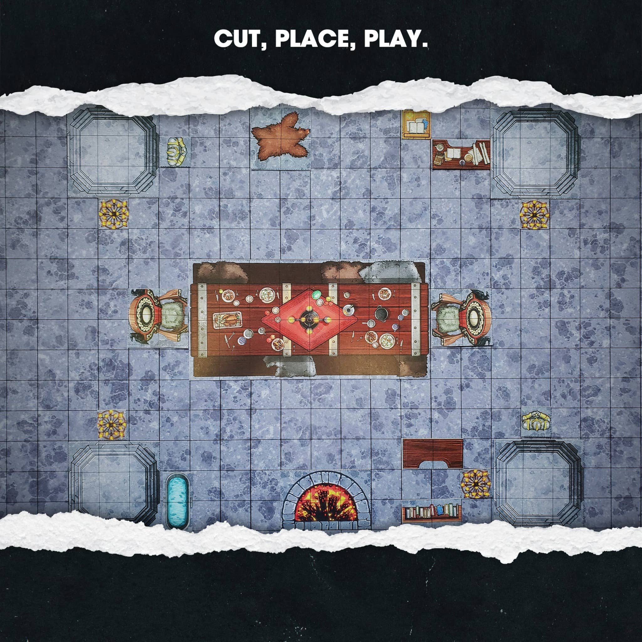 Dungeon Craft - Castles & Keeps Book 2D Terrain for DnD RPG