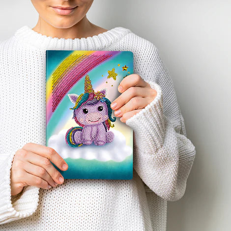 Crystal Art Notebook Kit: Unicorn Smile