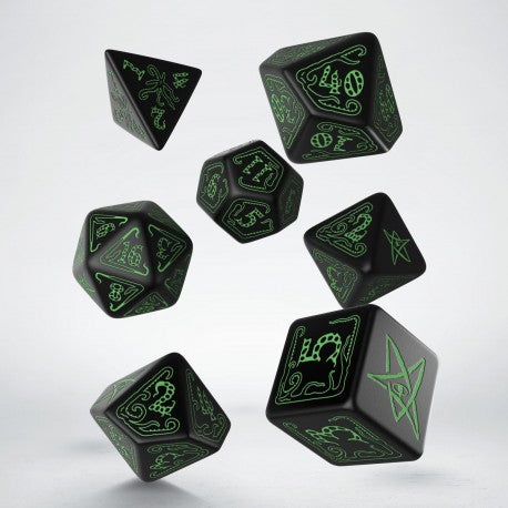 Call of Cthulhu Black & Green Dice Set