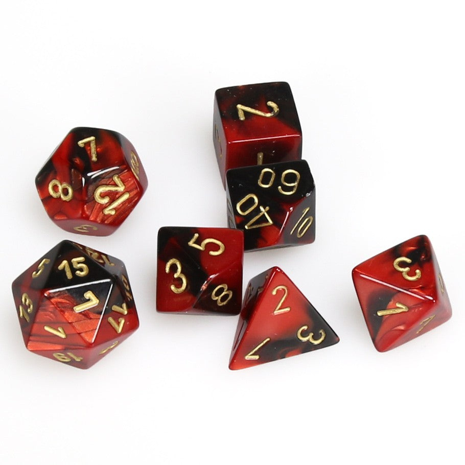 Dados: Chessex Gemini Negro-Rojo/dorado