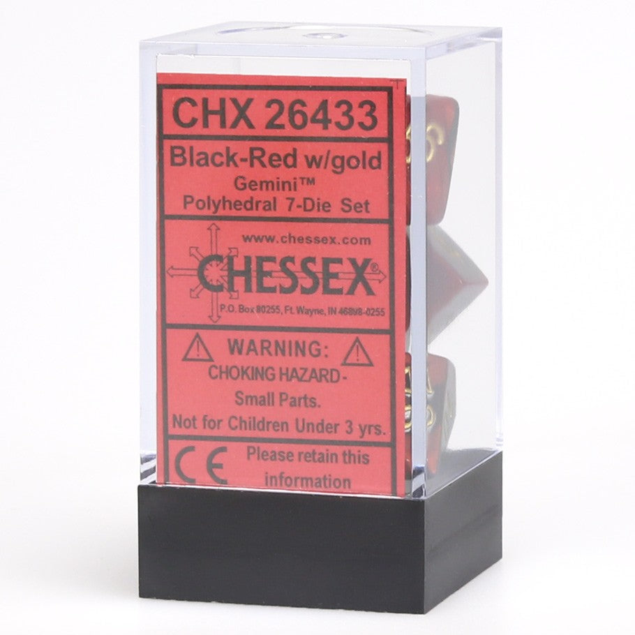 Dados: Chessex Gemini Negro-Rojo/dorado