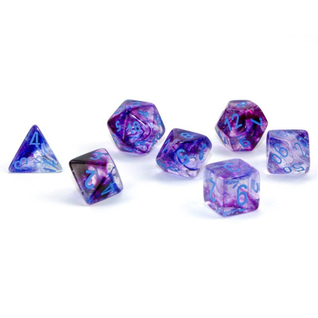 Dados: Chessex Nebula Nocturnal / azul