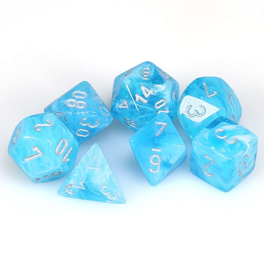 Dados: Chessex Luminary Sky/Silver