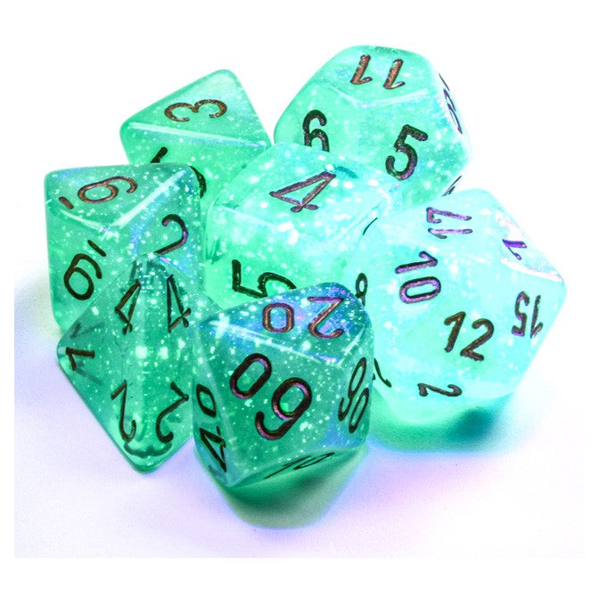 Dados: Chessex Borealis Verde claro/dorado