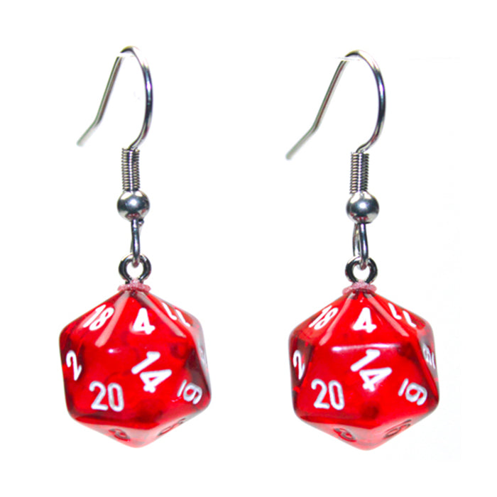 Chessex Mini d20 Dice Earrings