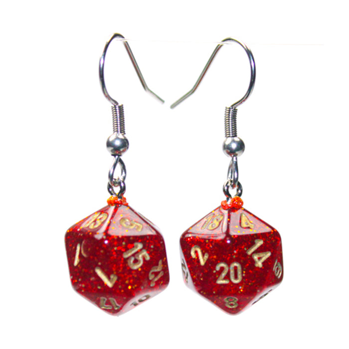 Chessex Mini d20 Dice Earrings