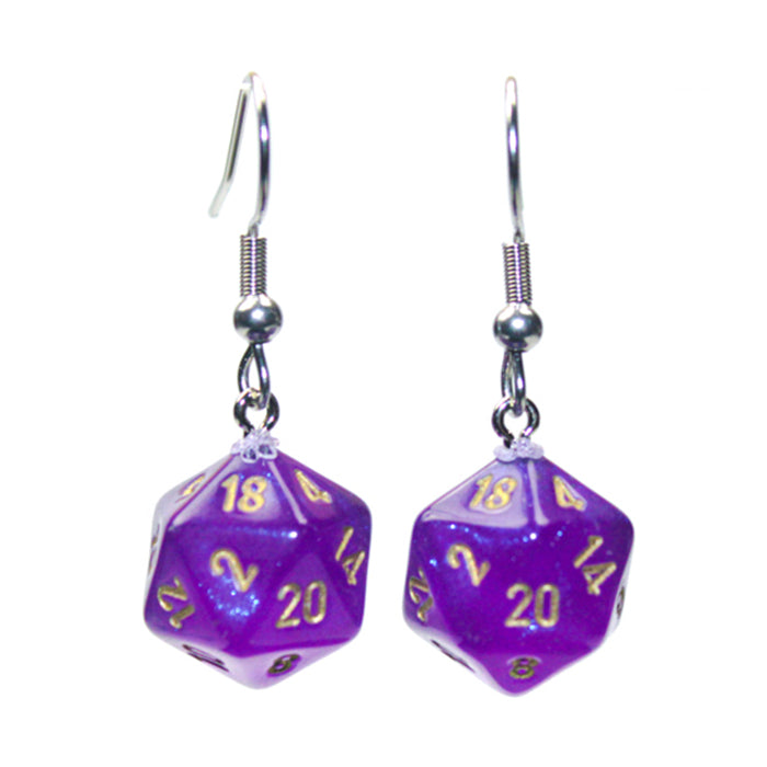Chessex Mini d20 Dice Earrings