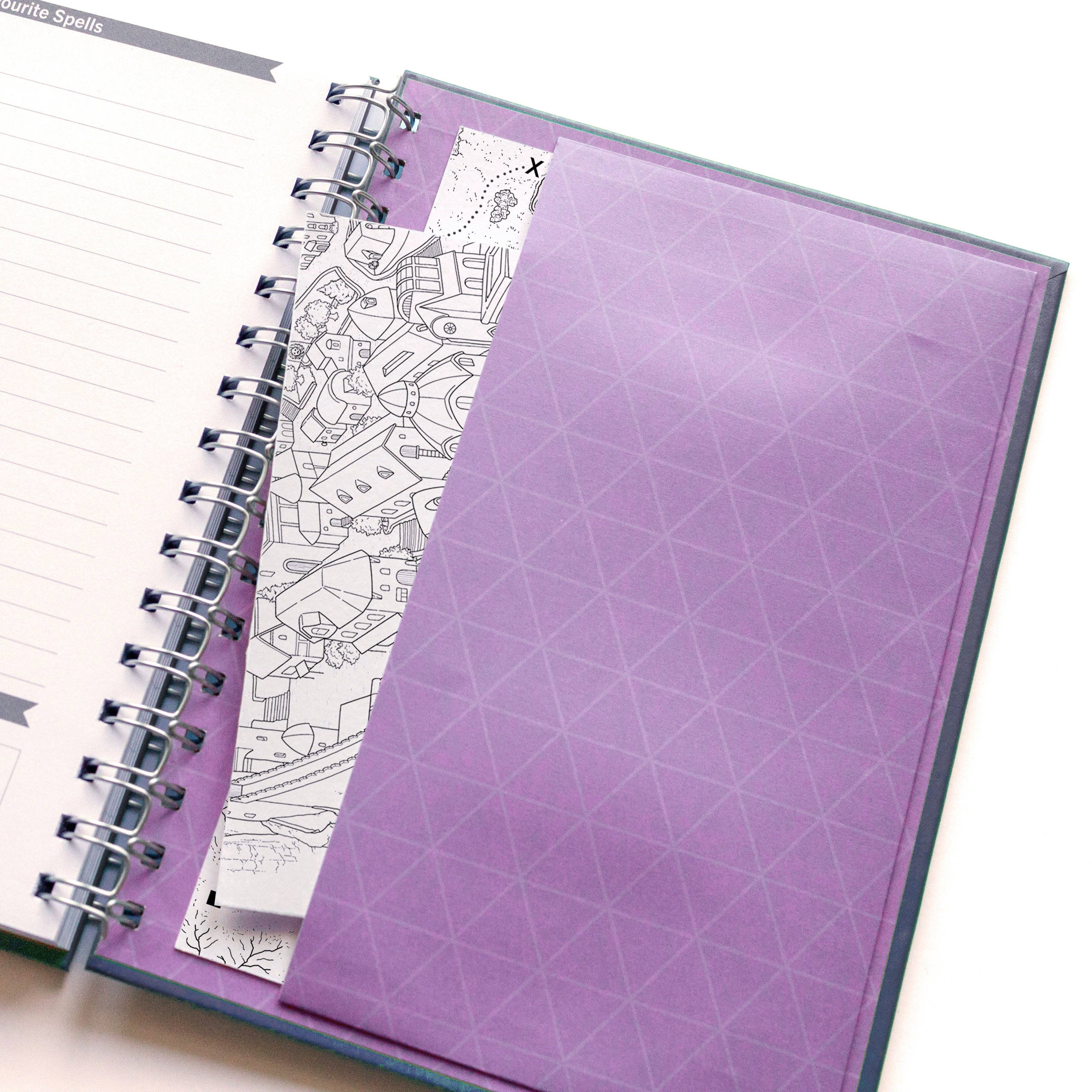 D&D Character Quest Notebook - Mystic Purple