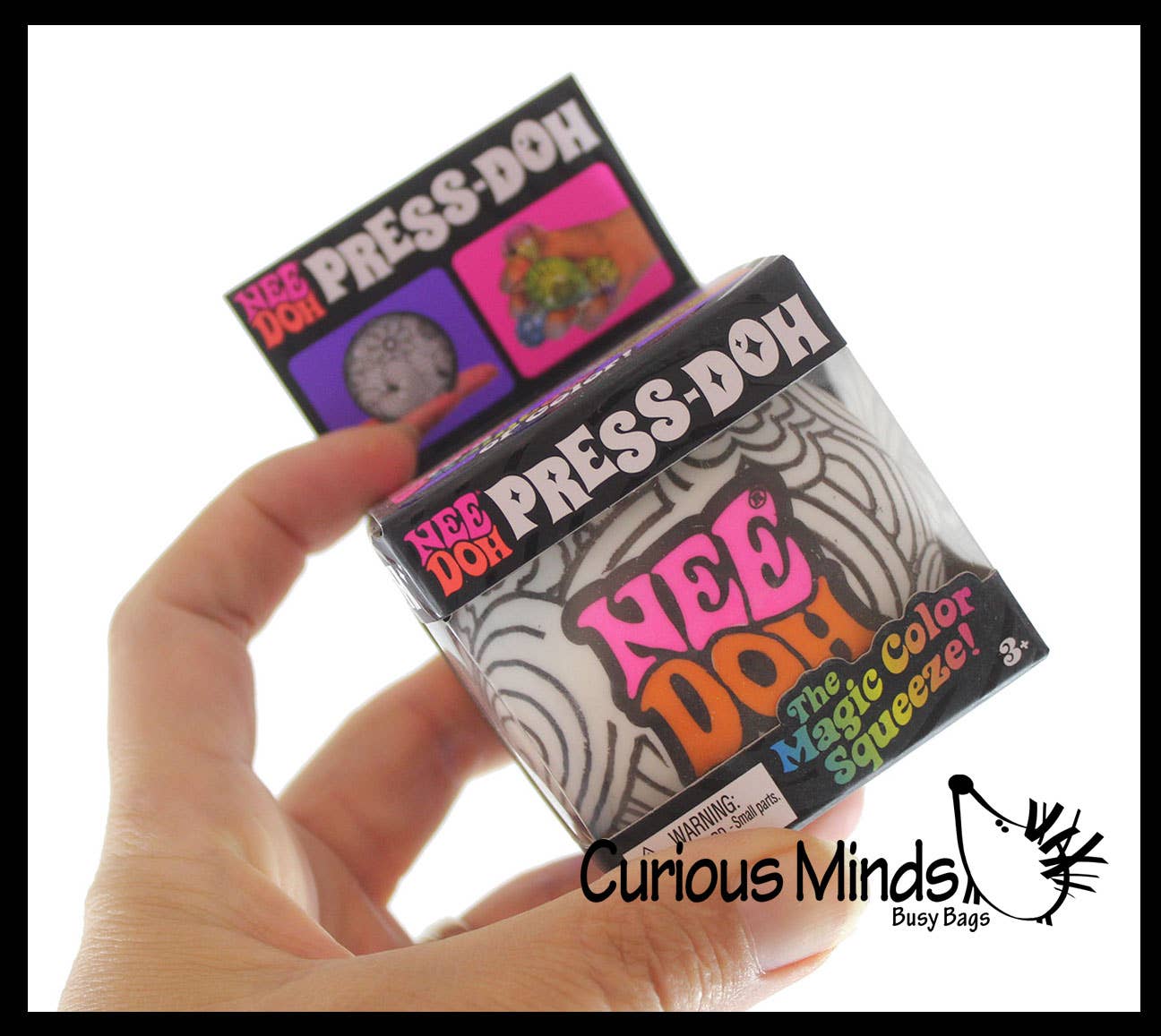 Nee-Doh Press-Doh Blank Black and White Color Changing Soft