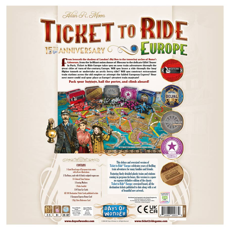 Ticket To Ride Europa Edición 15.º Aniversario