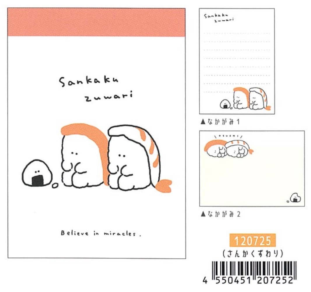 Sushi Buddies Sankaku Zuwari Mini Note Pad-10
